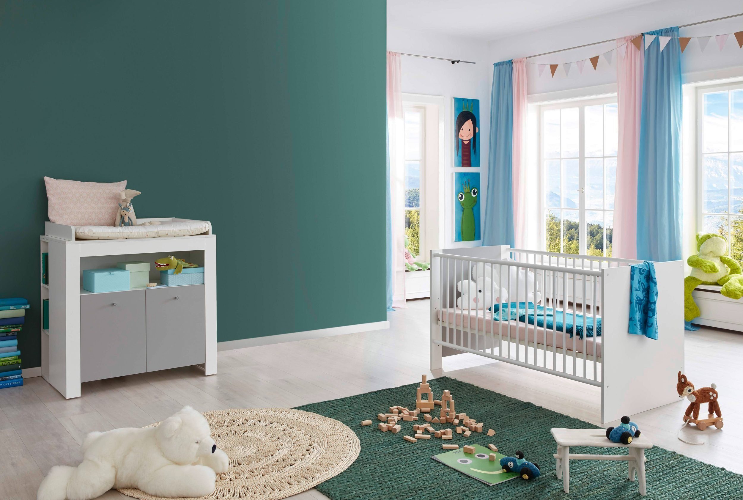 99rooms Babymöbel-Set Kamali Weiß Grau. Reduzierter Preis € 699,00. Unverbindliche Preisempfehlung € 1.399,00
