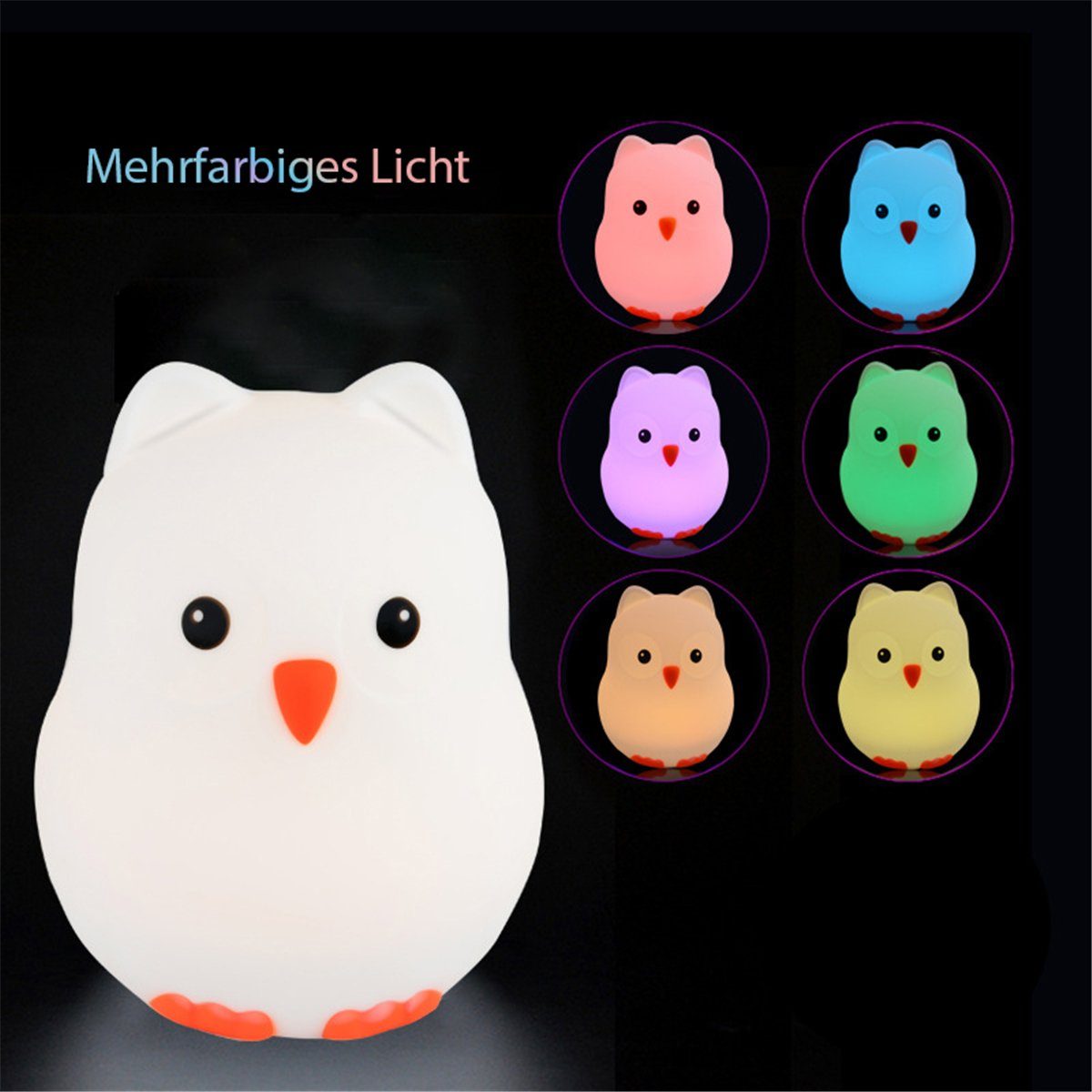 einstellbarer LED K&B Helligkeit Vogel-Nachtlicht mit Farbe/Timer und Nachtlicht