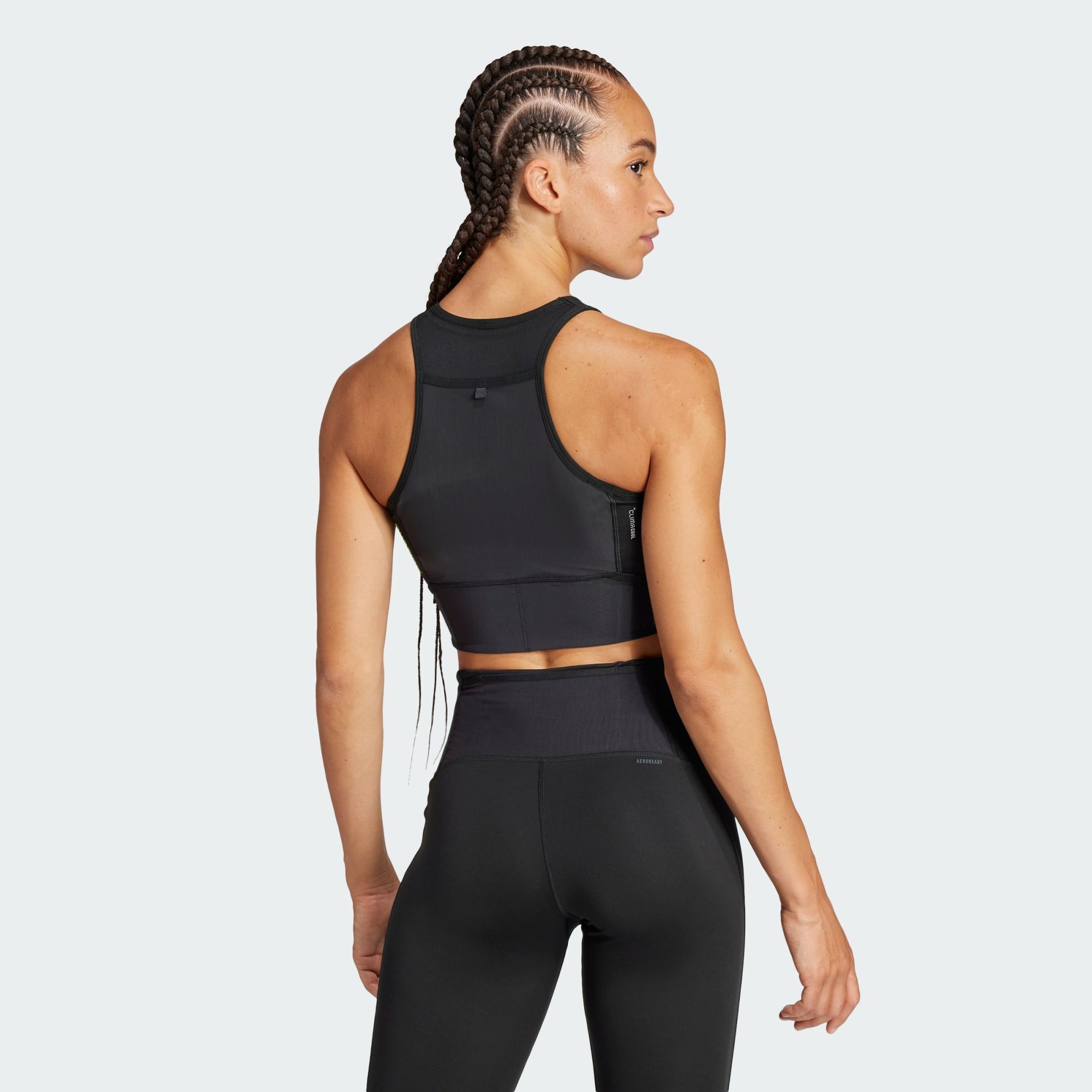 adidas Performance Trainingstop ADIZERO RUNNING CROP-TOP, GELTASCHE (1-tlg)