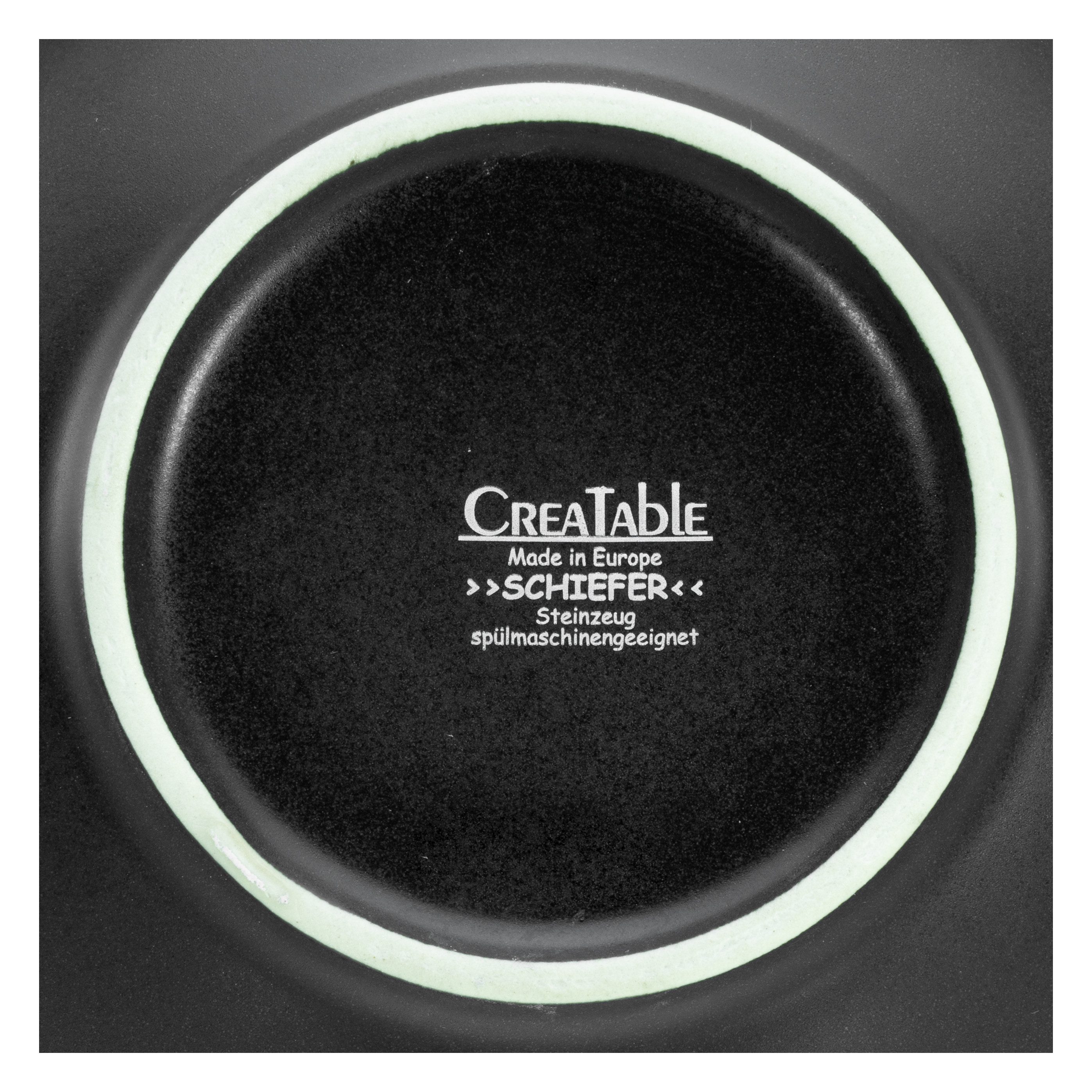 CreaTable Pastateller Schiefer Black, Pasta Gourmetteller Set 2-tlg, (2 St), Teller Set, Seidenmatte Spezialglasur, Ausdruckstarkes Relief