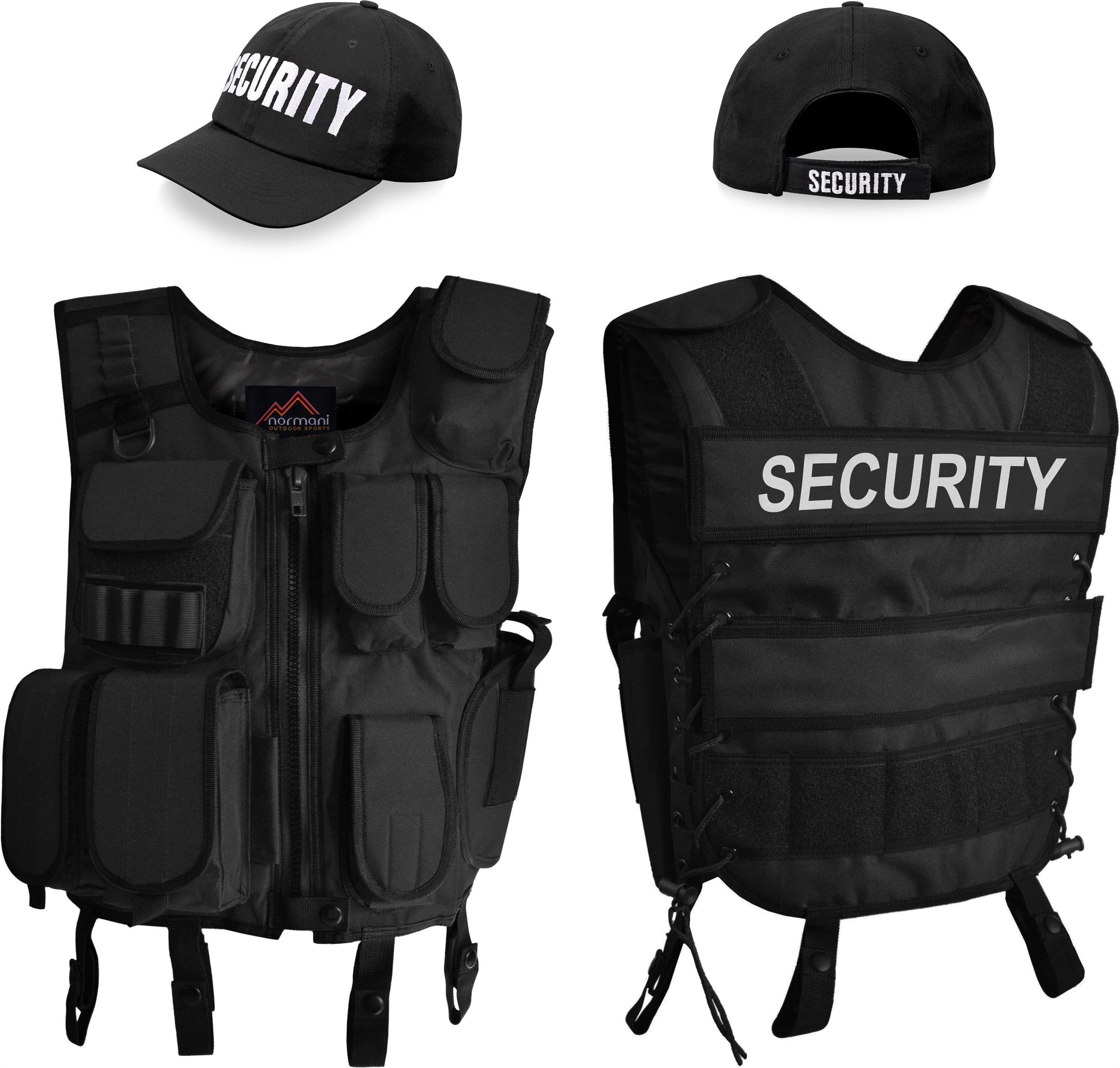 Polizei-Kostüm Kostüm bestehend aus Weste, Patch und Cap
