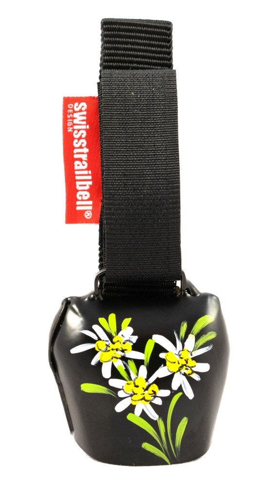 Fahrradklingel Edition DEEP BLACK, mit 3 Edelweiß, Trailbell, Bear Bell