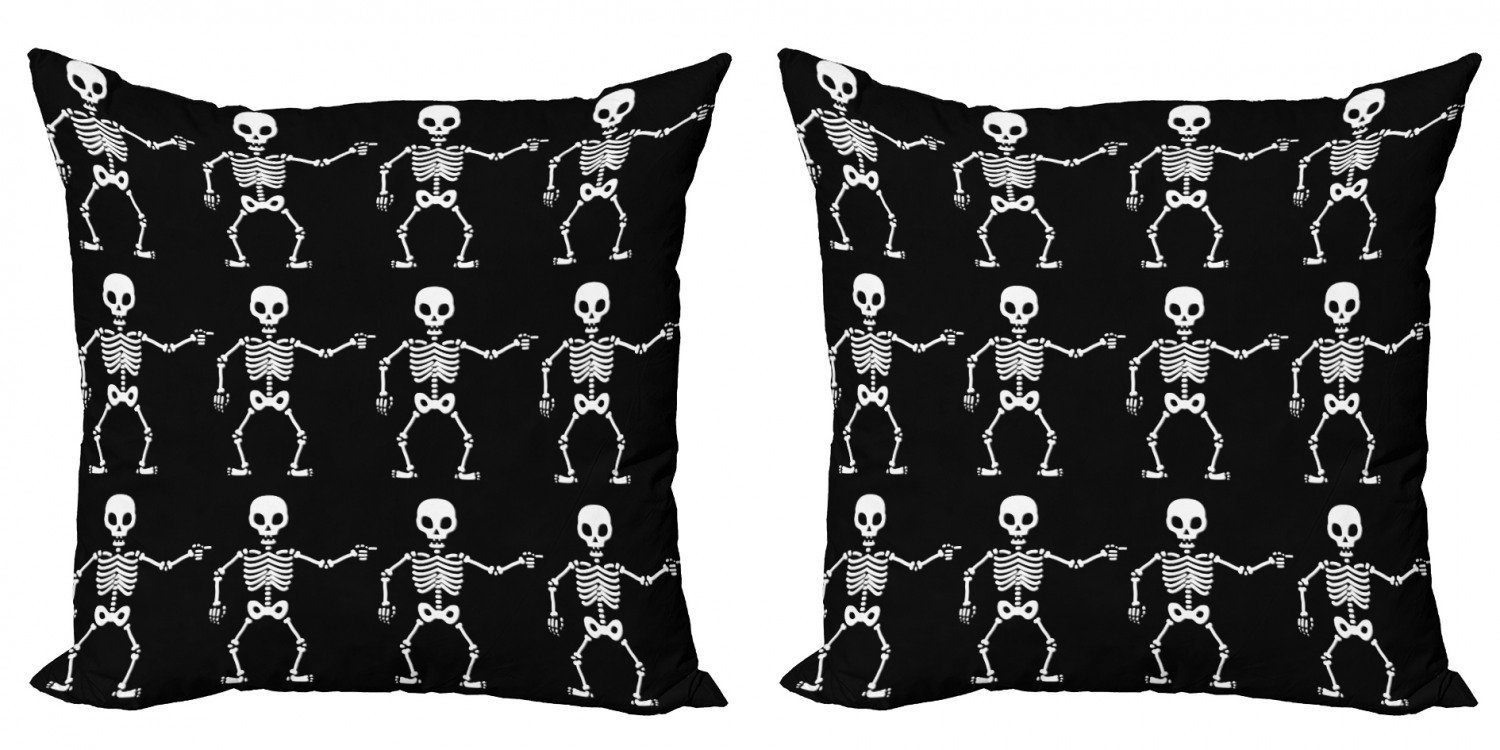 Skelett Doppelseitiger Accent Digitaldruck, Kissenbezüge Modern Stück), (2 Abakuhaus Halloween Zeigen