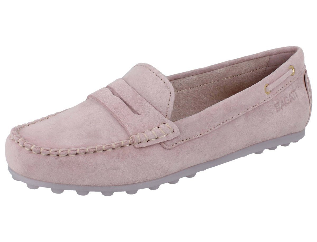 bugatti BAGATT Damen Loafers rosa Lederimitat - Größe: 40 Slipper Wechselfußbett