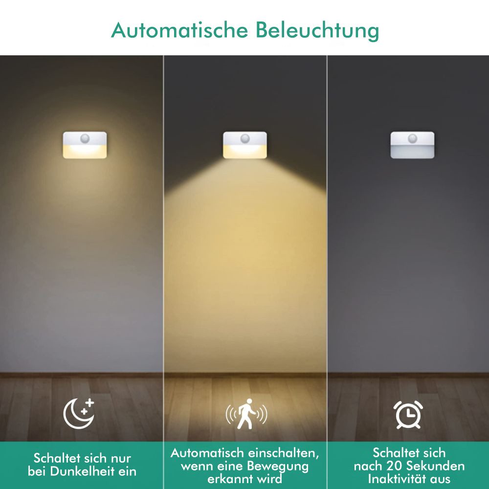 QUBEBU Nachtlicht LED Nachtlicht Kabellos Wandlampe Bewegungsmelder Licht K günstig online kaufen