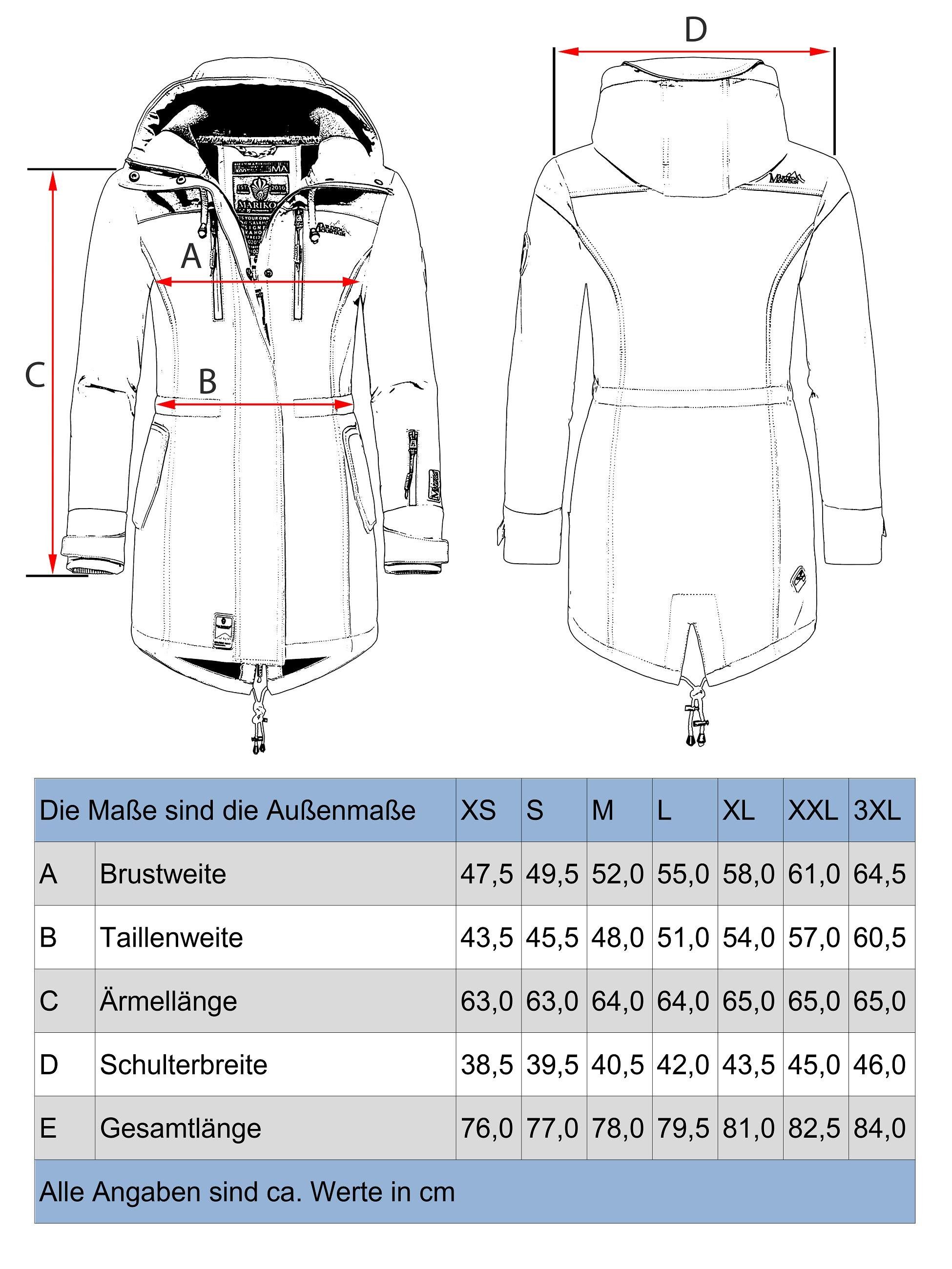 Marikoo Outdoorjacke Zimtzicke Softshell Parka mit Kapuze