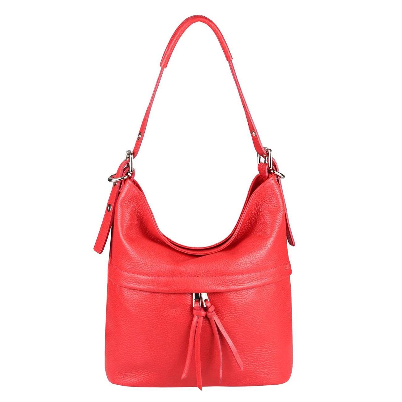 Schultertasche Made in Italy Damen XL Leder Shopper