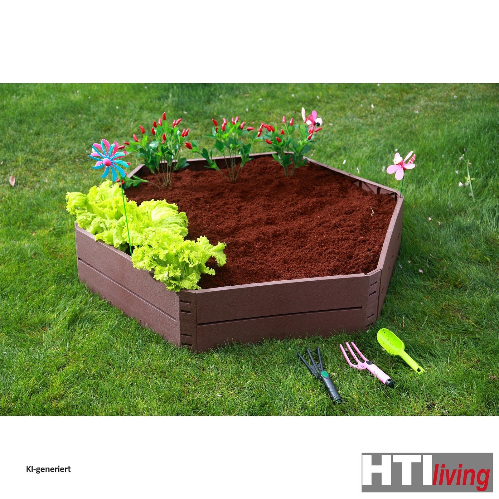 HTI-Living Hochbeet Hochbeet sechseckig erweiterbar in Höhe Nessa (Set, 6 St., 6 Module), Pflanzkasten – Bild 2 von 3