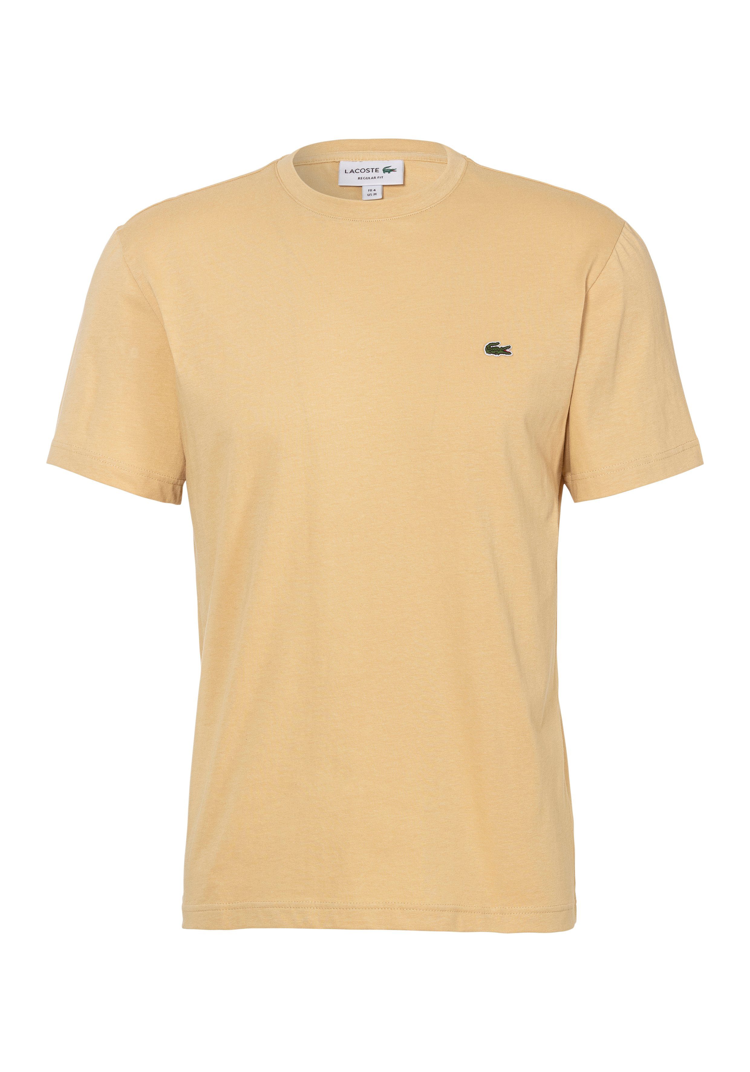 Lacoste T-Shirt (1-tlg) mit Rundhalsausschnitt beige