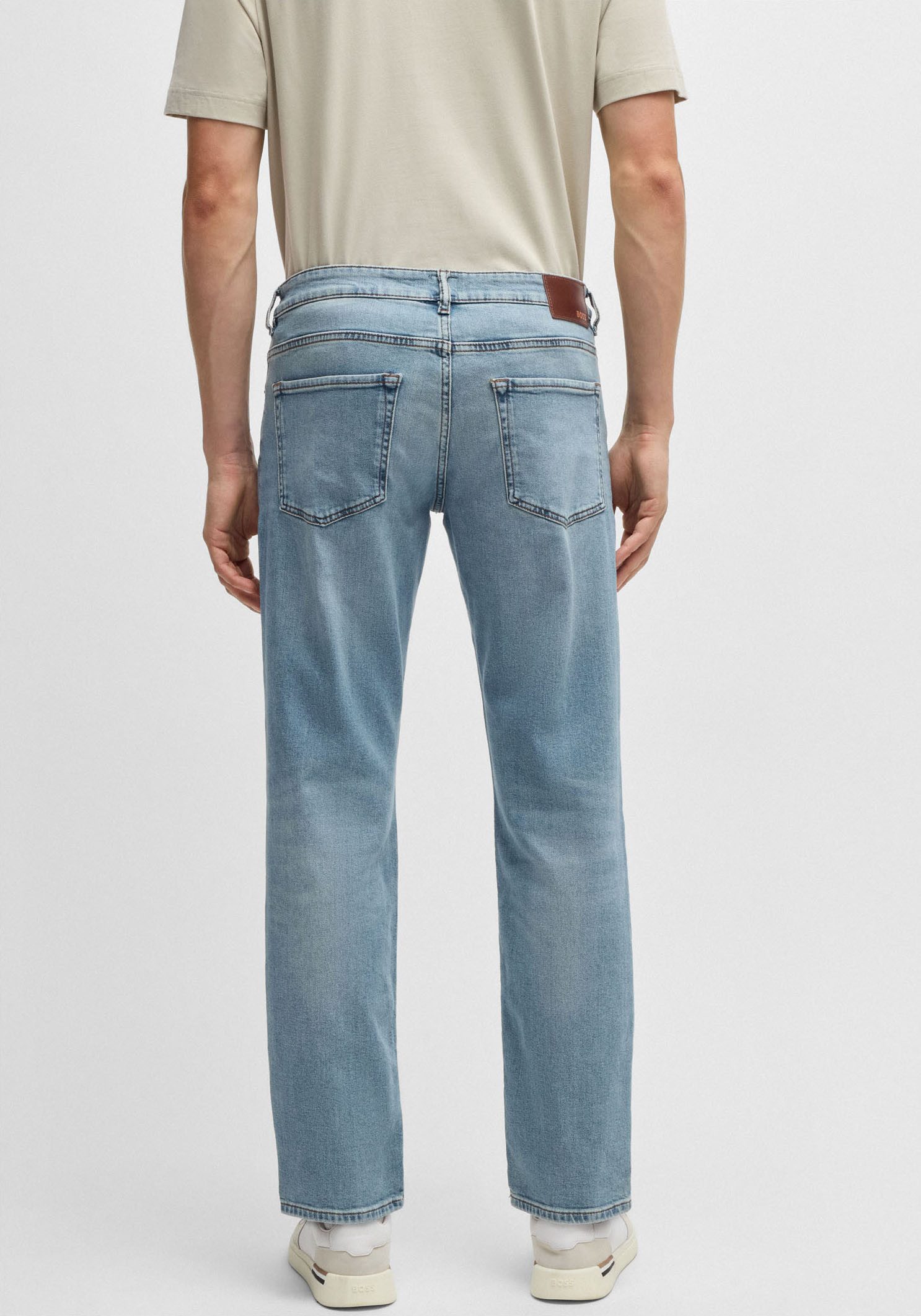BOSS ORANGE Straight-Jeans Re Maine Stretch Denim Regular Gerades Bein Mittlere Leibhöhe