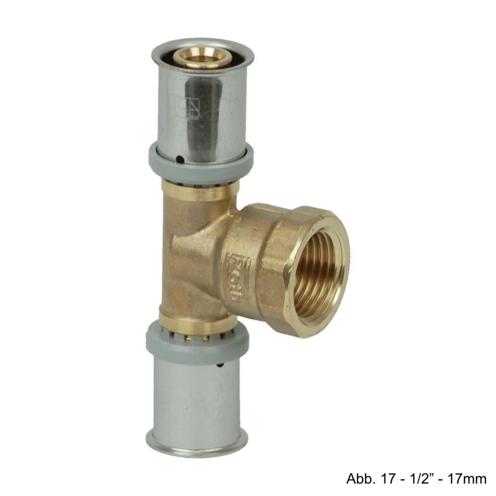 Roth Wasserrohr Roth RIS T-Stück 32 mm x 3/4" IG x 32 mm, Messing