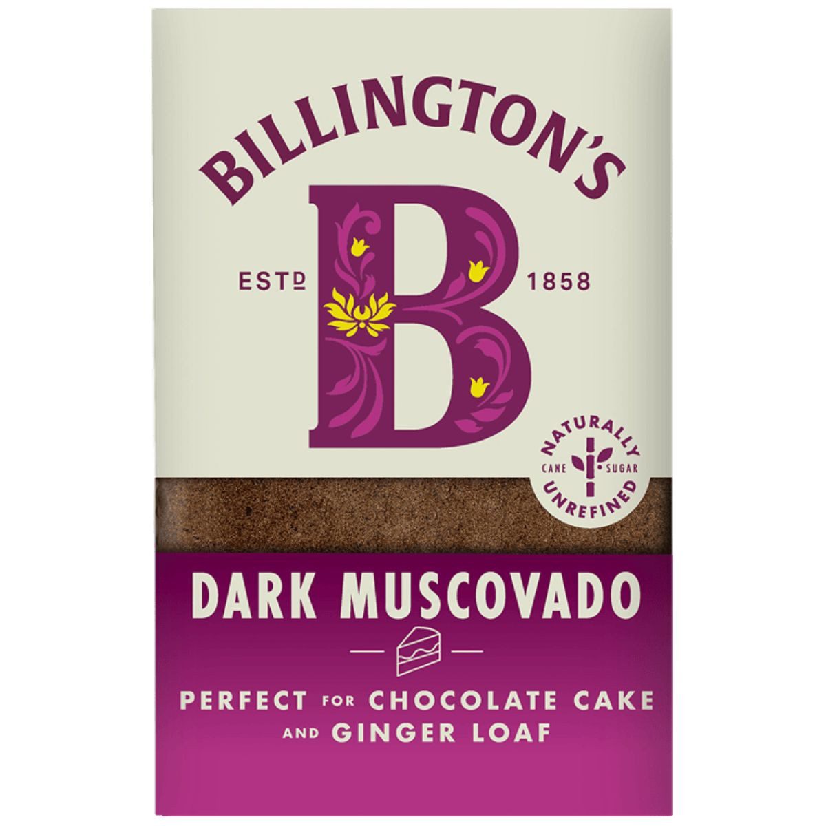 Billington's Zucker Dark Muscovado Rohrzucker, 500 g, Billington's, 500 g