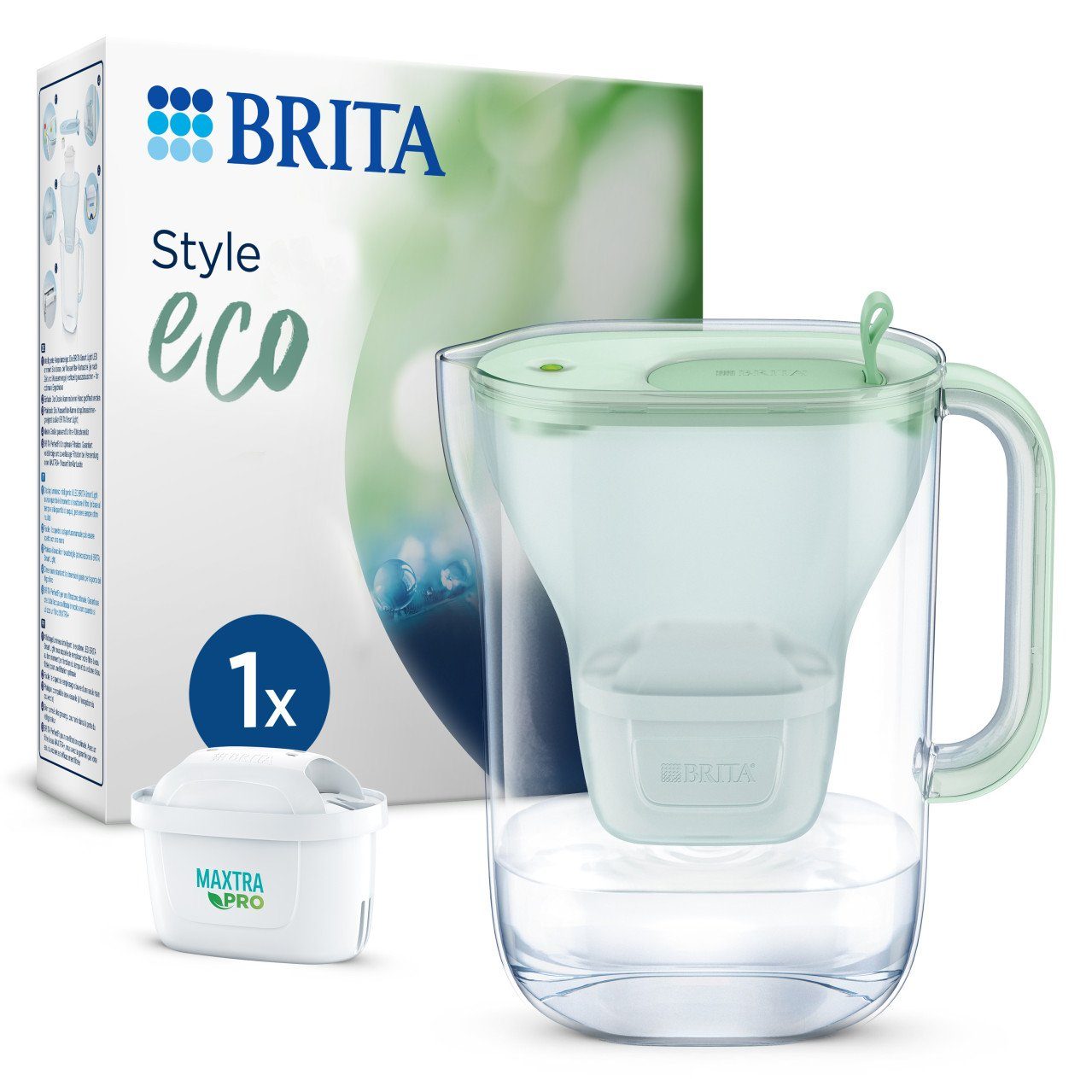 Wasserfilter Brita Tischwasserfilter Style eco grün, 2,4 l