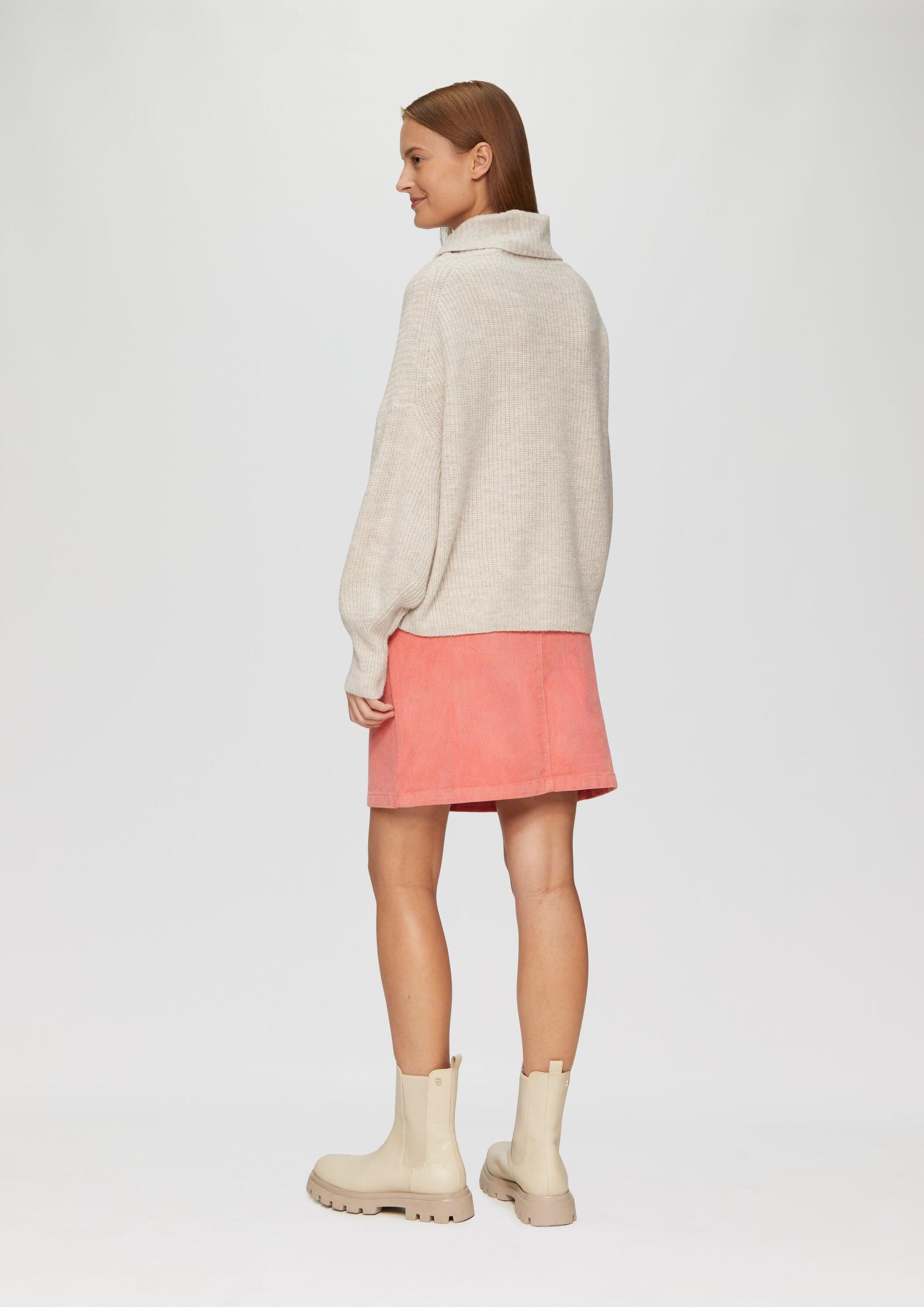 s.Oliver Longpullover Strickpullover Oversized Pullover mit Rollkragen