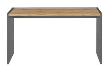 Furn.Design Schreibtisch Center (Laptoptisch in matt grau mit Wotan Eiche, 143 x 62 cm), bis zu 30 Kg