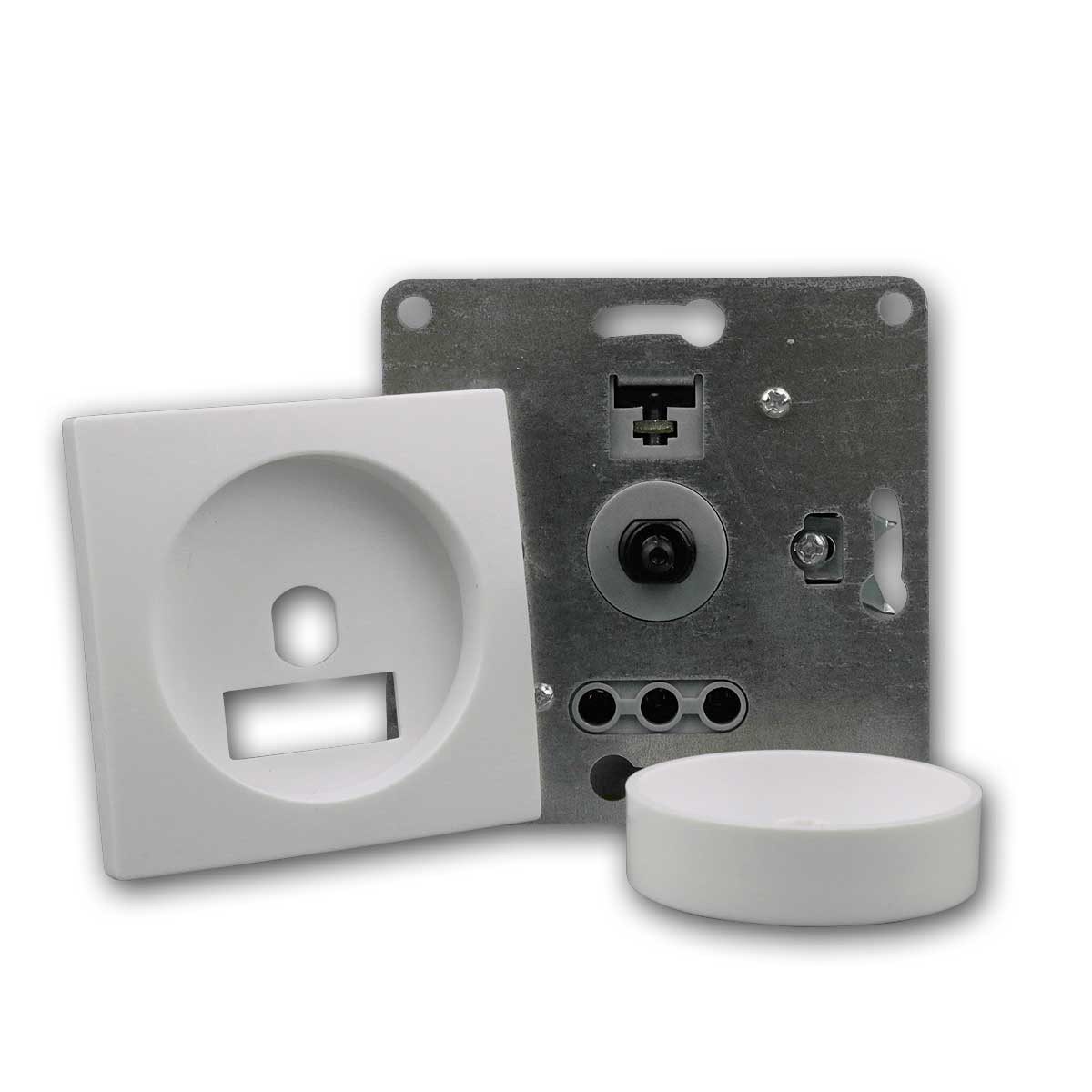 McPower Drehdimmer FLAIR LED Dimmer Schalter weiß 250V~/300W oRahmen