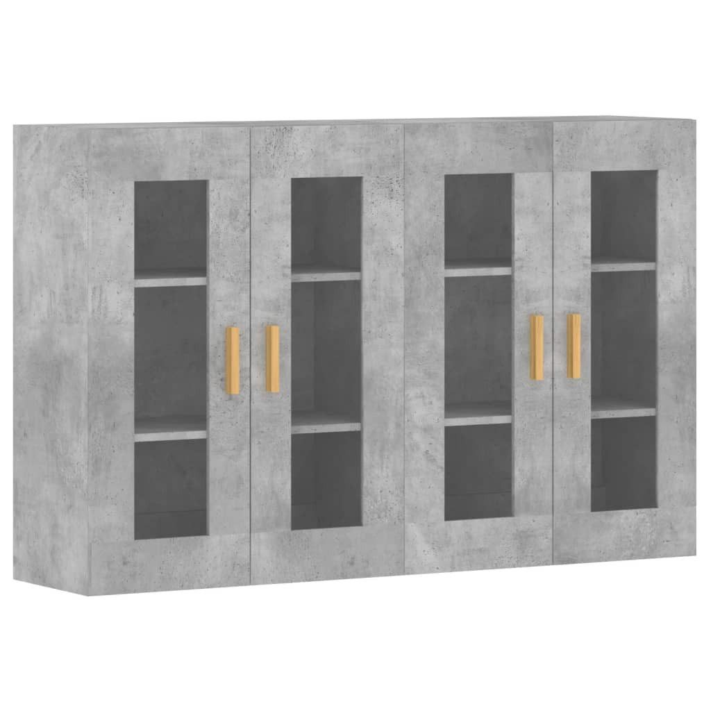 vidaXL Sideboard Wandschränke 2 Stk. Betongrau günstig online kaufen