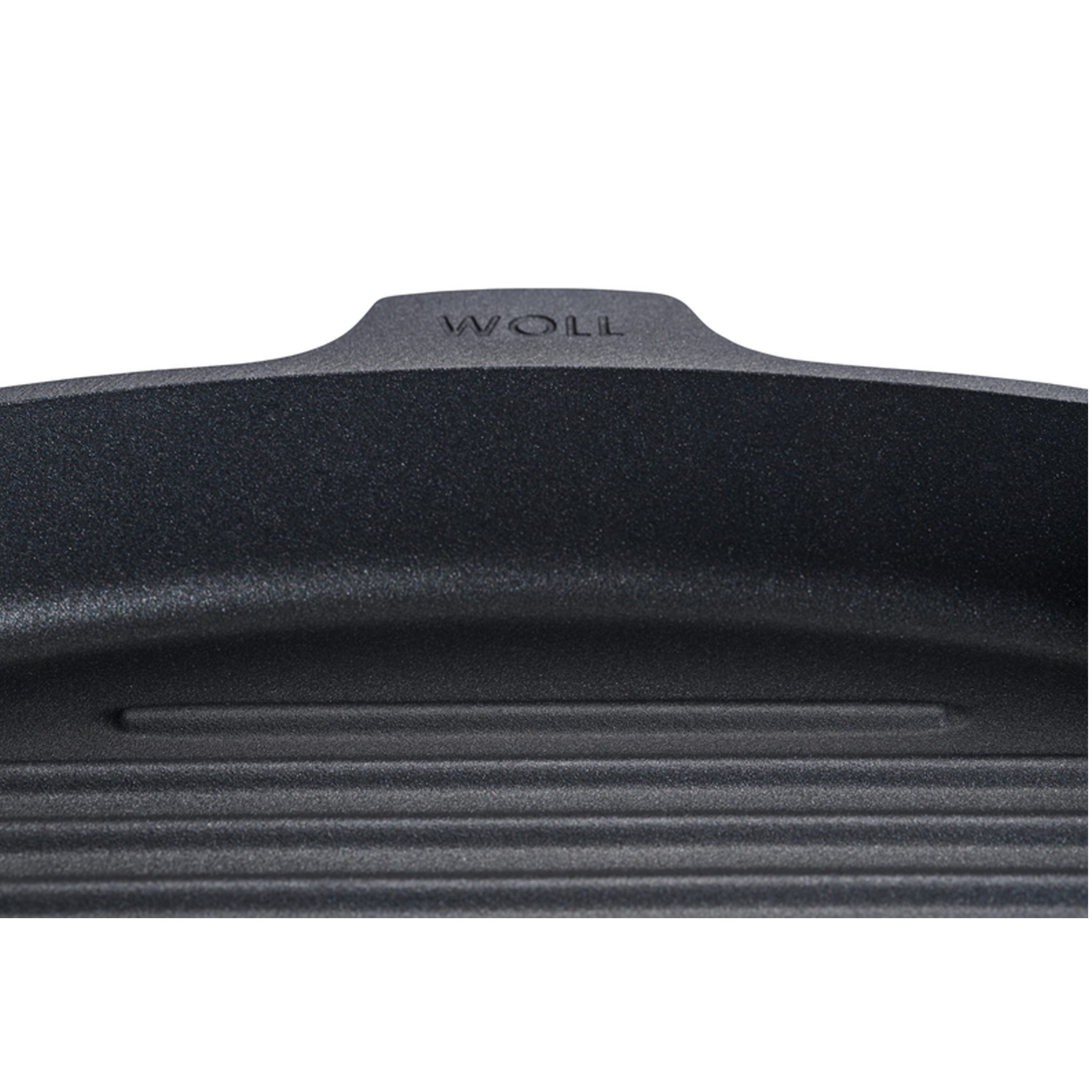 WOLL Bratpfanne "Diamond Lite" Viereckpfanne Grillpfanne mit Rillen, Aluminiumguss (fester Stielgriff), NICHT Induktionsgeeignet