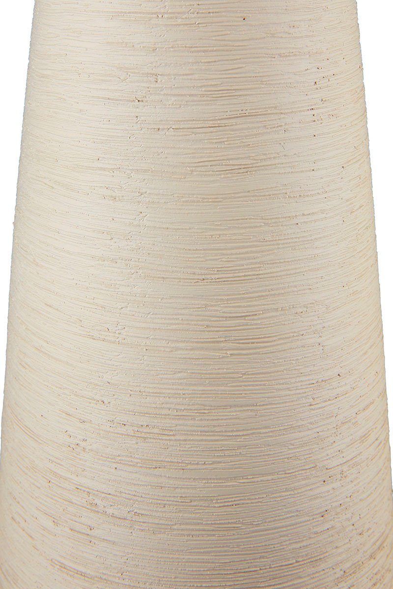GILDE Tischvase Bologna, für langstilige Blumen, Dekovase (1 St), Vase aus Keramik, mit gekratzer Oberflächenstruktur