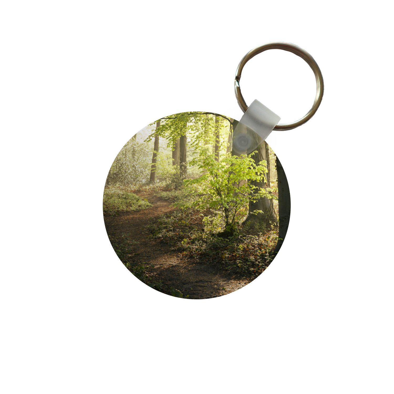 Schlüsselanhänger Wald - Bäume - Weg - Sonne - Pflanzen - Laub - Natur