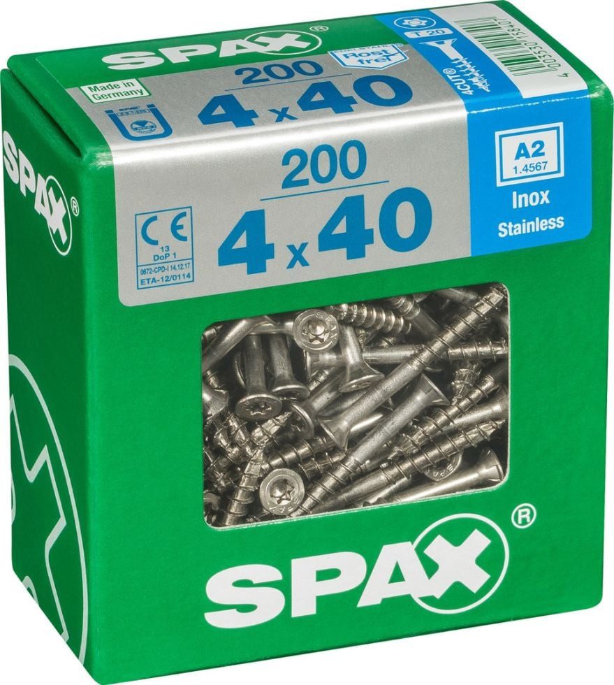 SPAX Holzbauschraube Spax Universalschrauben 4.0 x 40 mm TX 20 - 200