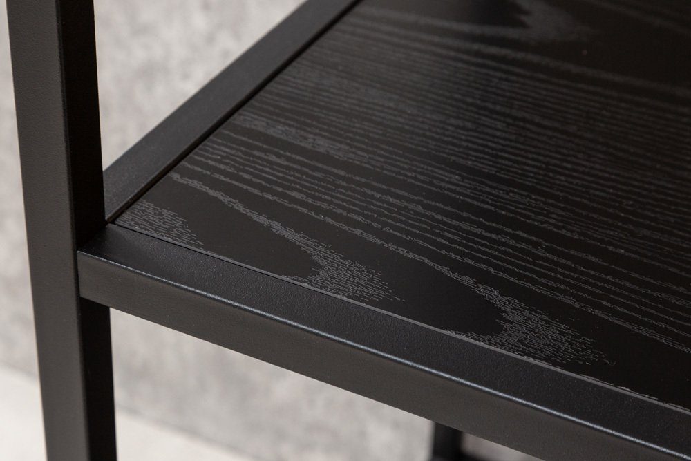 riess-ambiente Bücherregal SLIM LINE 185x114cm schwarz, Einzelartikel 1-tlg., Wohnzimmer · Holzwerkstoff · Metall · mit Ablage · Industrial