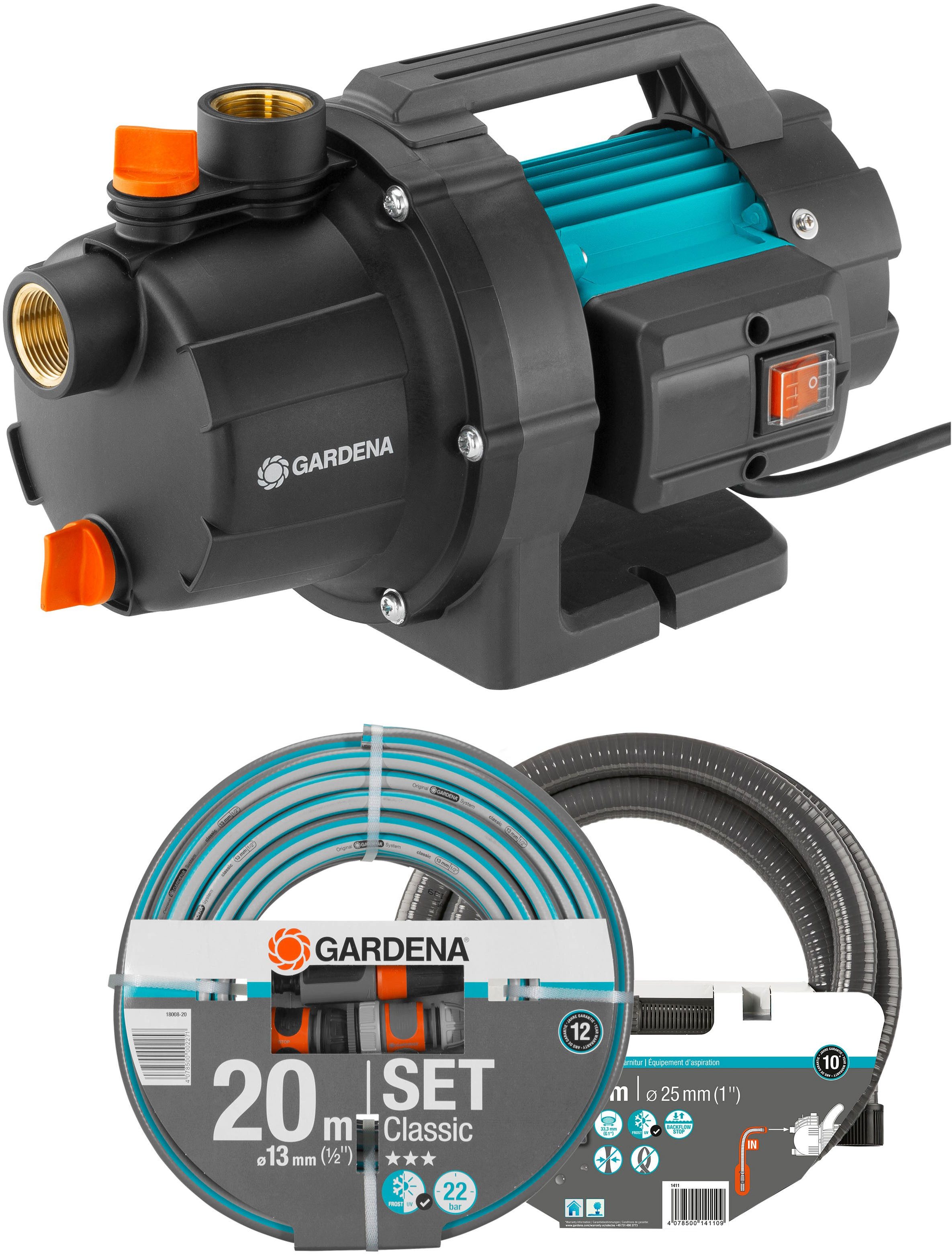GARDENA Gartenpumpe 3000/4 BASIC Set, für günstig online kaufen