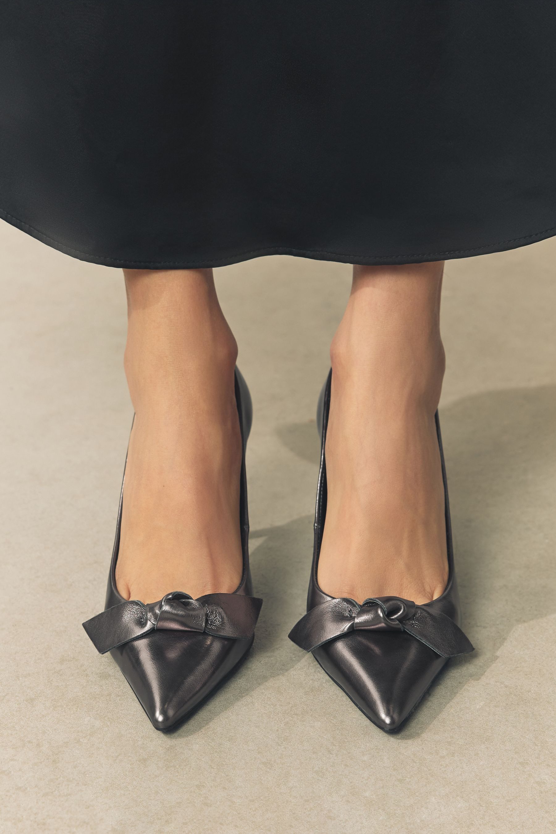 Next Forever Comfort® mittelhohe Lederpumps, Schleife Pumps (1-tlg)