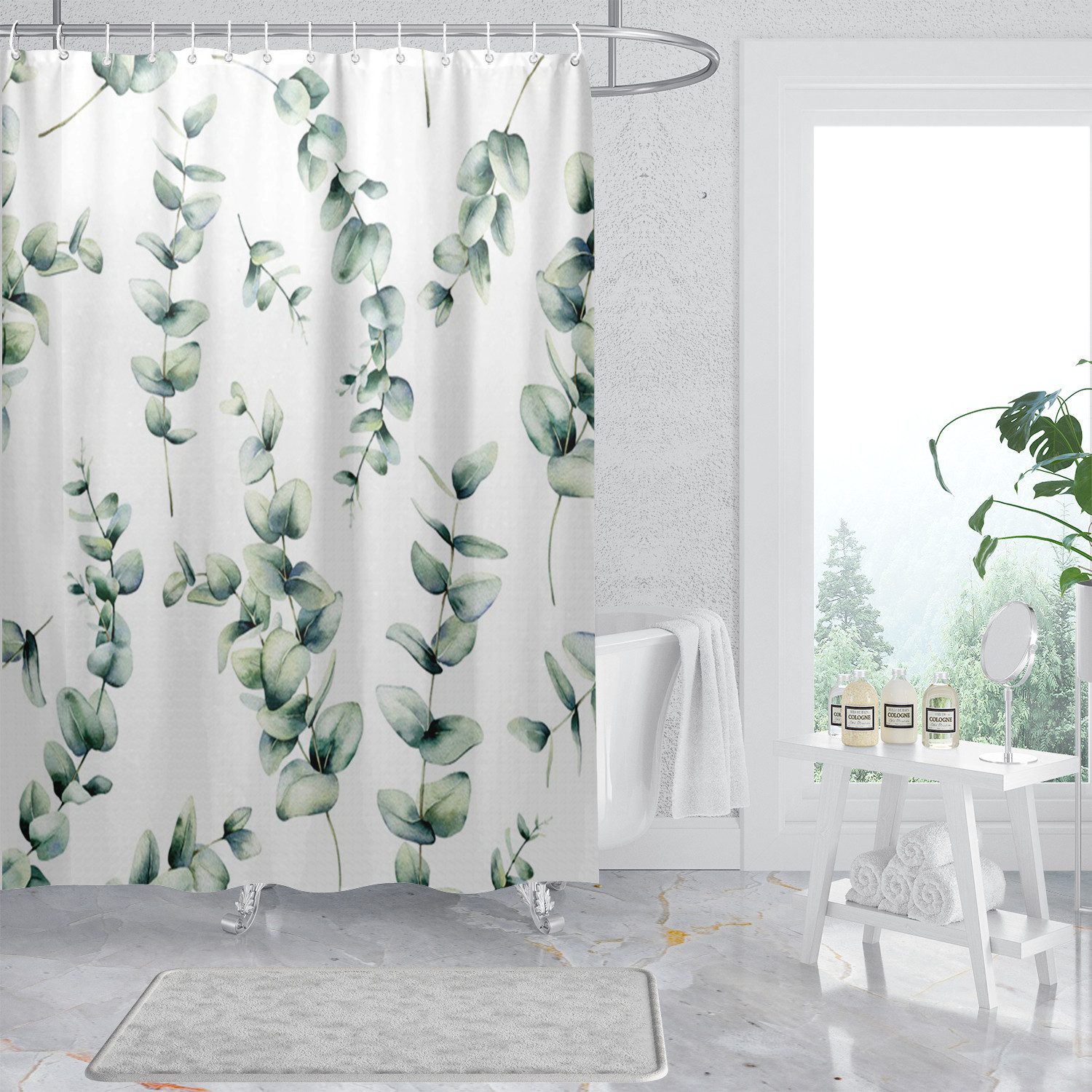 Coonoor Duschvorhang Textil Anti-schimmel Wasserdicht Waschbar Badvorhang 1 günstig online kaufen