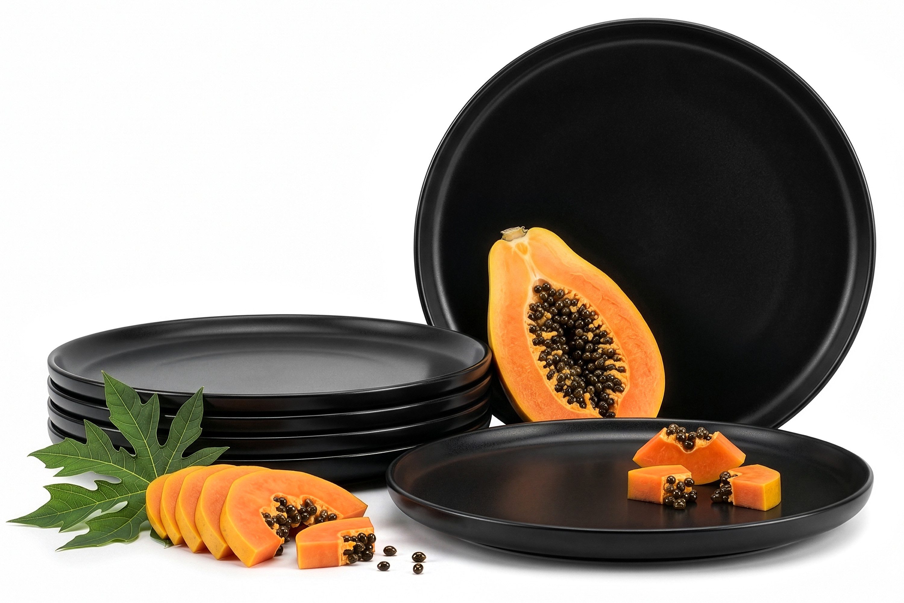 KONSIMO® Teller-Set VICTO Geschirrset hergestellt in der EU (6-tlg), 6 Personen, Steingut, spülmaschinengeeignet, mikrowellengeeignet, matt, 6x Speiseteller