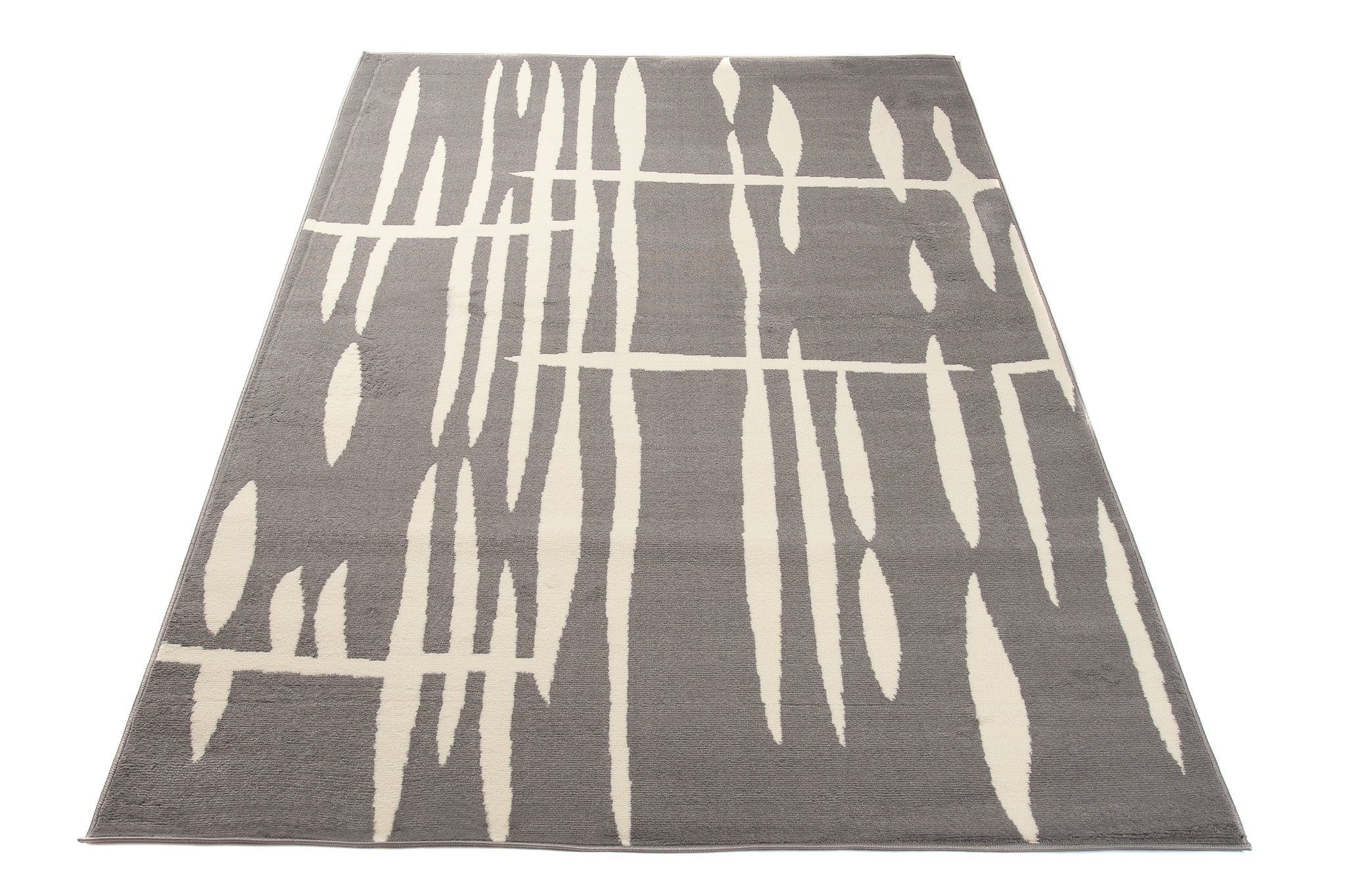 Mazovia Designteppich Modern Teppich Kurzflor Wohnzimmerteppich Robust und pflegeleicht GRAU, 250 x 300 cm, Fußbodenheizung,Allergiker geeignet,Farbecht,Pflegeleicht,Geometrisch