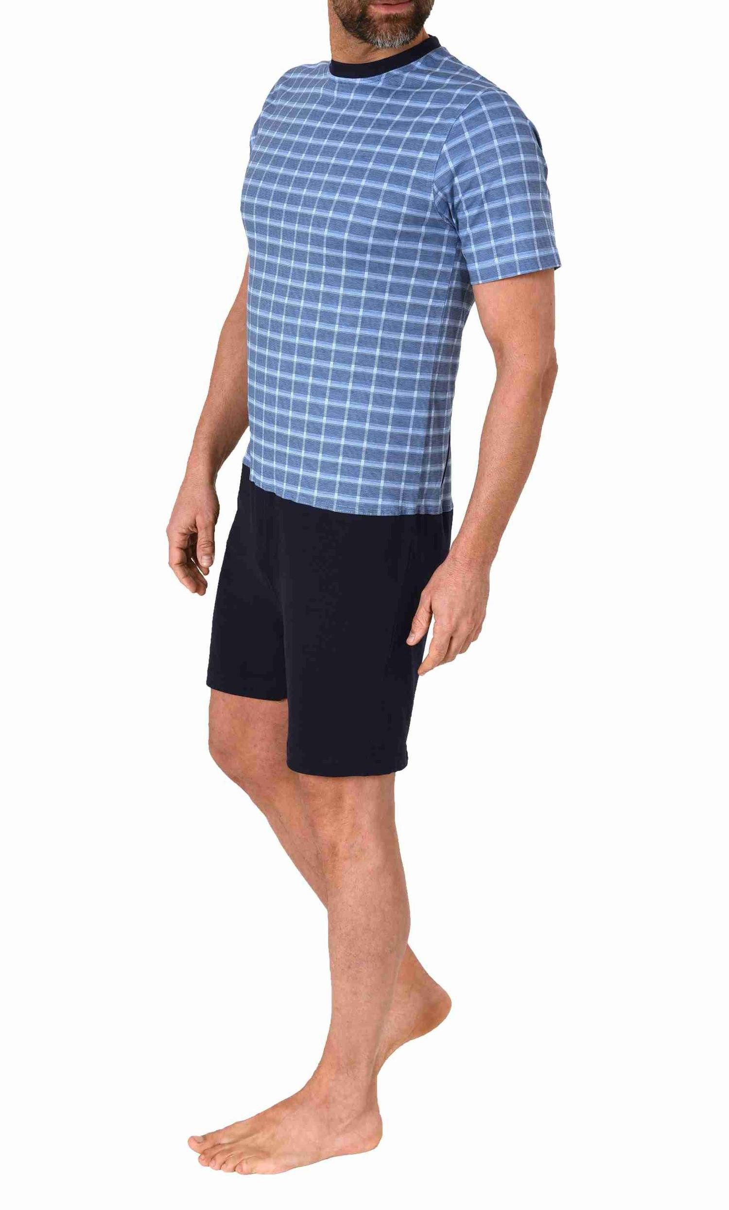 Normann Care Pyjama Herren Pflegeoverall kurzarm mit Reissverschluss am Rüc günstig online kaufen