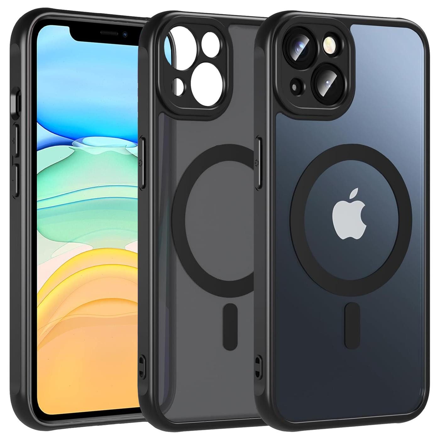CoolGadget Handyhülle Magnet-Hülle für iPhone 11 Schutzhülle magnetisch 6,1 Zoll, Hülle Matt Stoßfest kompatibel mit Magsafe Zubehör Kameraschutz Case