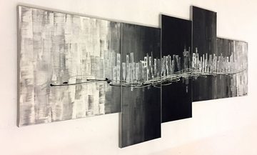WandbilderXXL Gemälde Flow Of Time 190 x 90 cm, Abstraktes Gemälde, handgemaltes Unikat