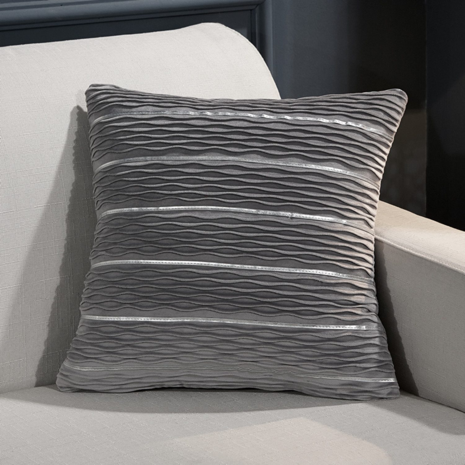 BYSURE Kissenbezüge NF13WH00376, (2 Stück), Dekorativ Sofa Kissen Kissenhülle