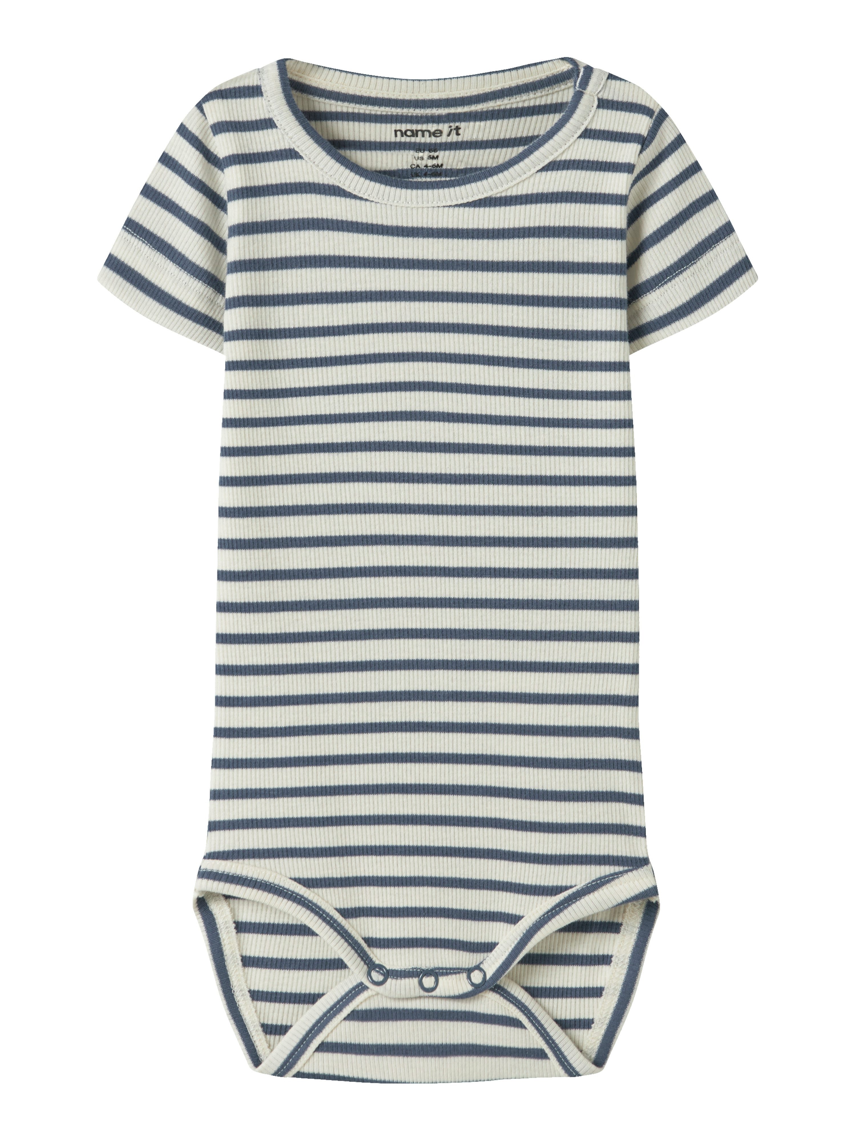 Name It Kurzarmbody NBNBANI SS BODY NOOS Baumwollmischung, Jersey Rippqualität