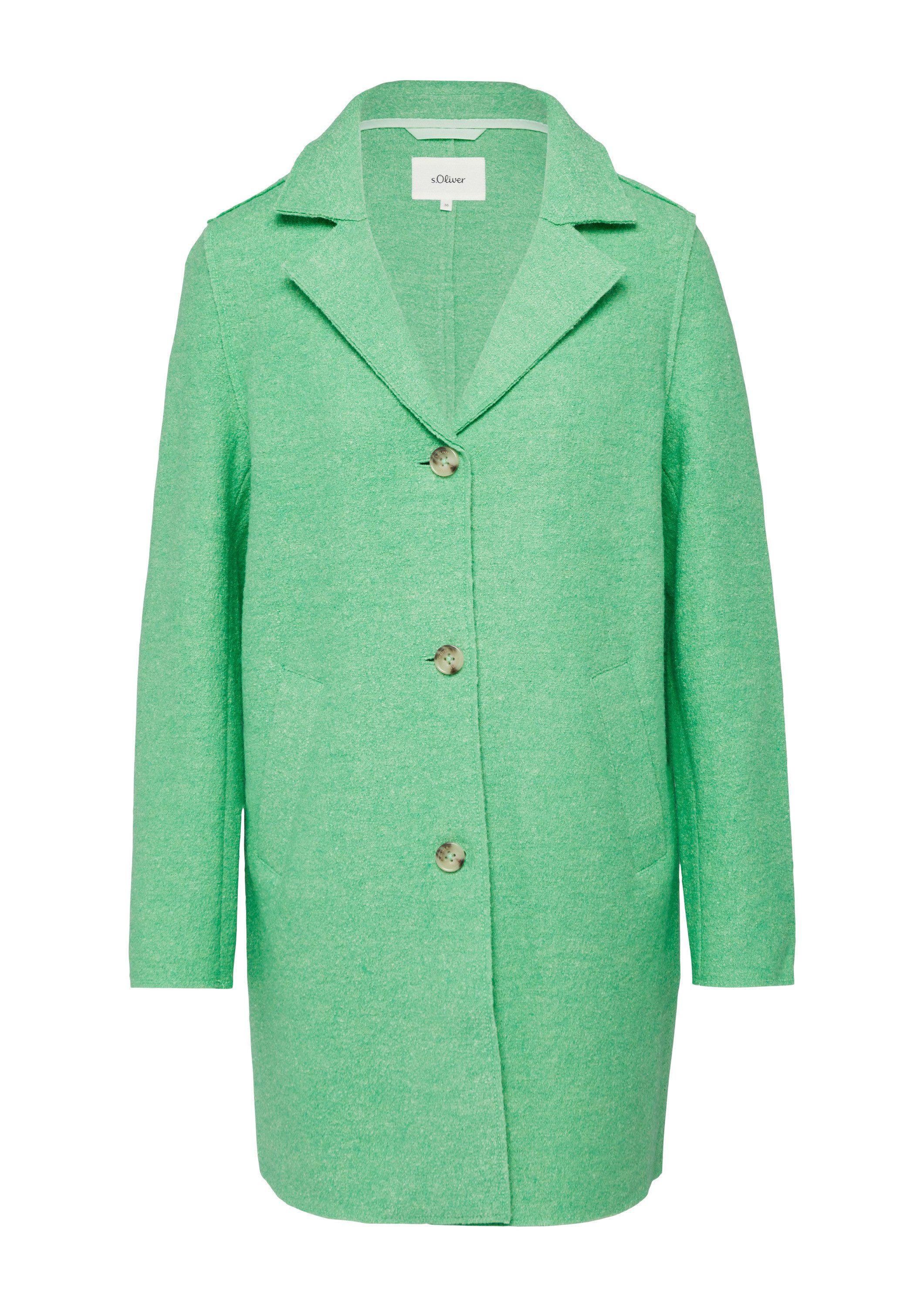 s.Oliver Funktionsmantel Outdoor-Mantel Ungefütterter Kurzmantel aus Wollmi günstig online kaufen