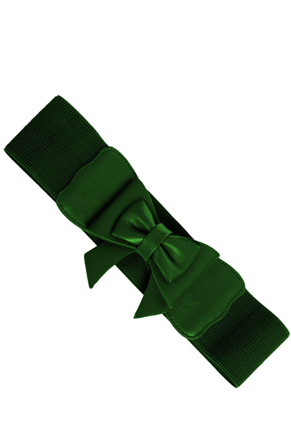Banned Taillengürtel Play It Right Grün Vintage Retro Stretchgürtel mit Schleife | Taillengürtel