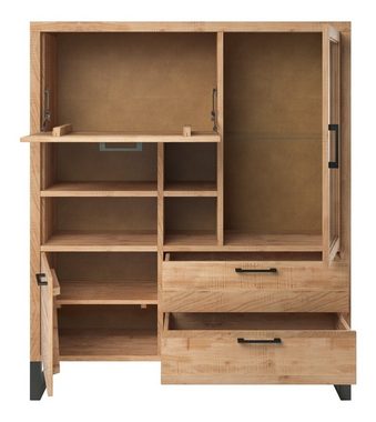 Kommode Highboard, BASIA, Braun, B 124 cm, T 38 cm