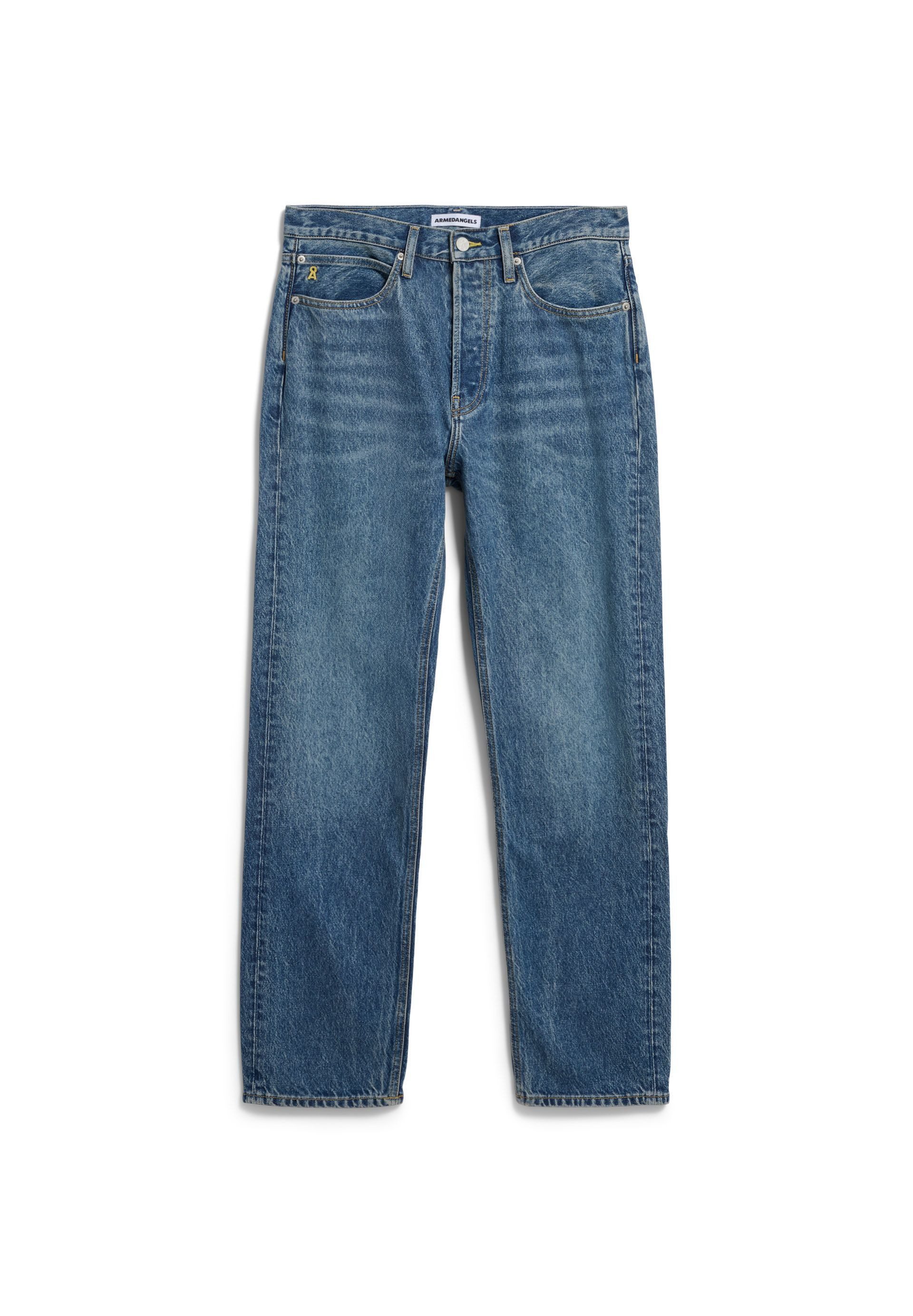 Straight-Jeans MAADOX Jeans aus Bio-Baumwoll Mix non stretch