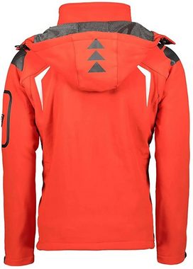 Geographical Norway Softshelljacke Herren Outdoor Jacke Techno Rot (1-St) Mit Kapuze