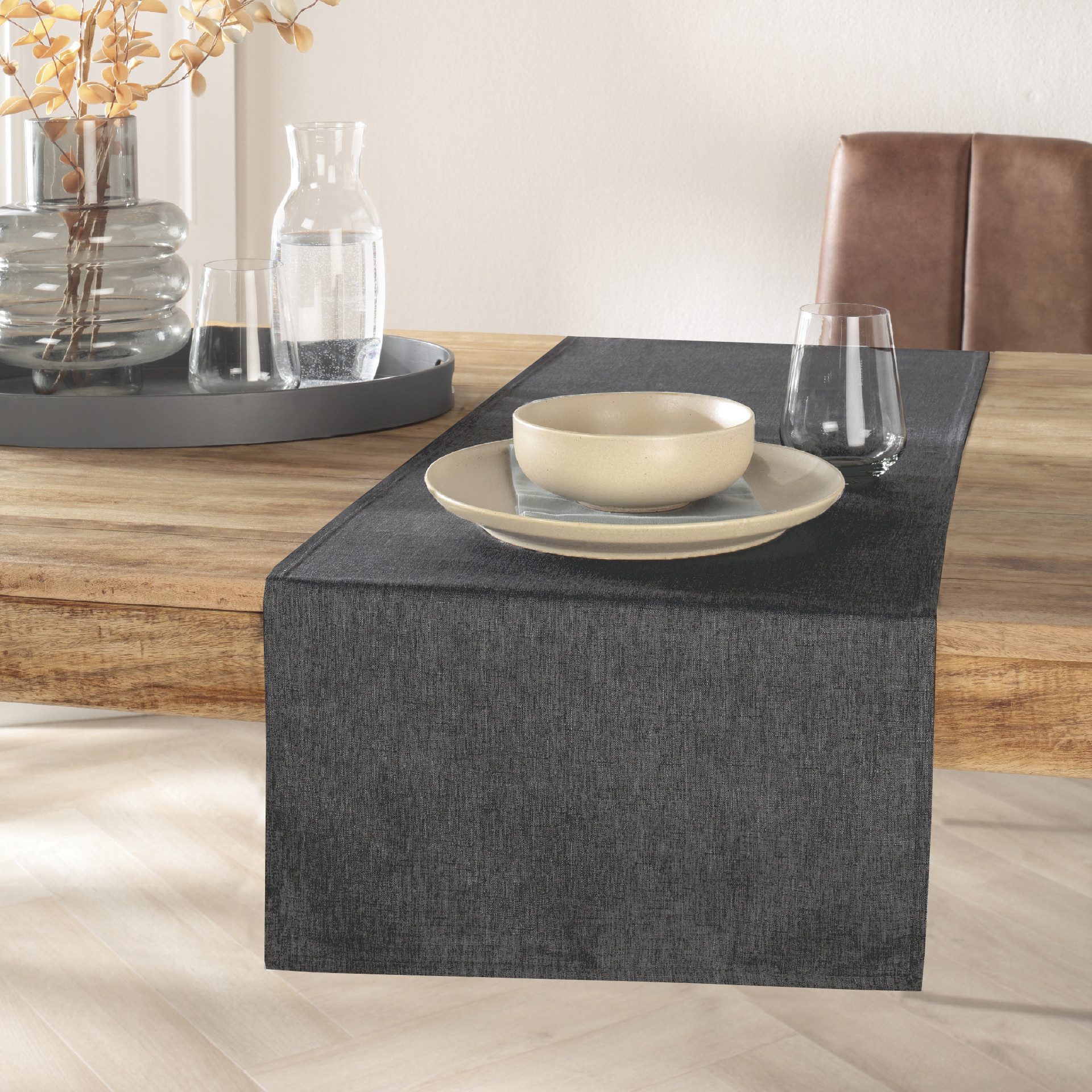 Delindo Lifestyle Tischdecke WIEN HOME abwaschbar (1-tlg), Leinenstruktur m günstig online kaufen