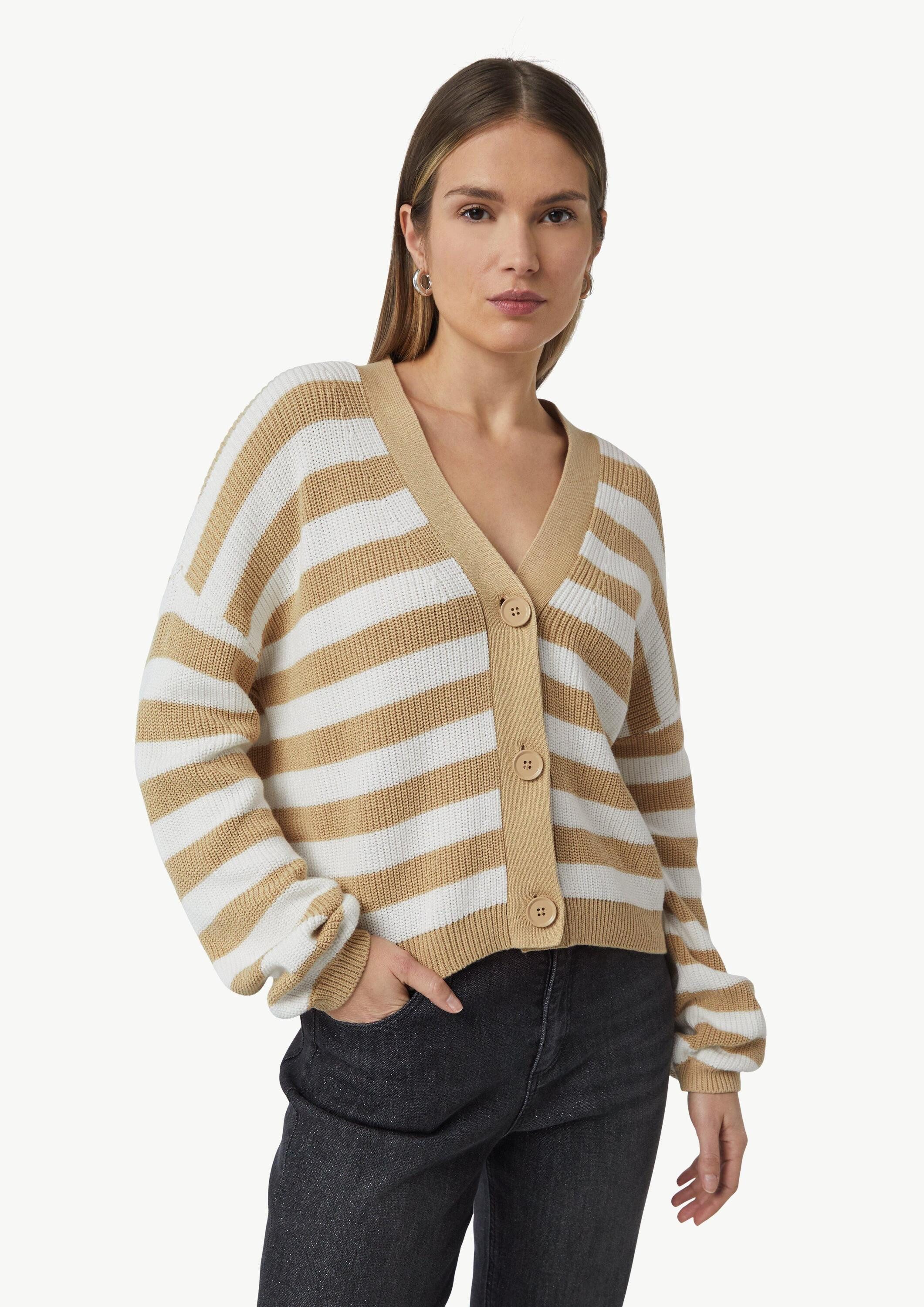 comma Cardigan Strickjacke Lässige Strickjacke mit voluminösen Ärmeln