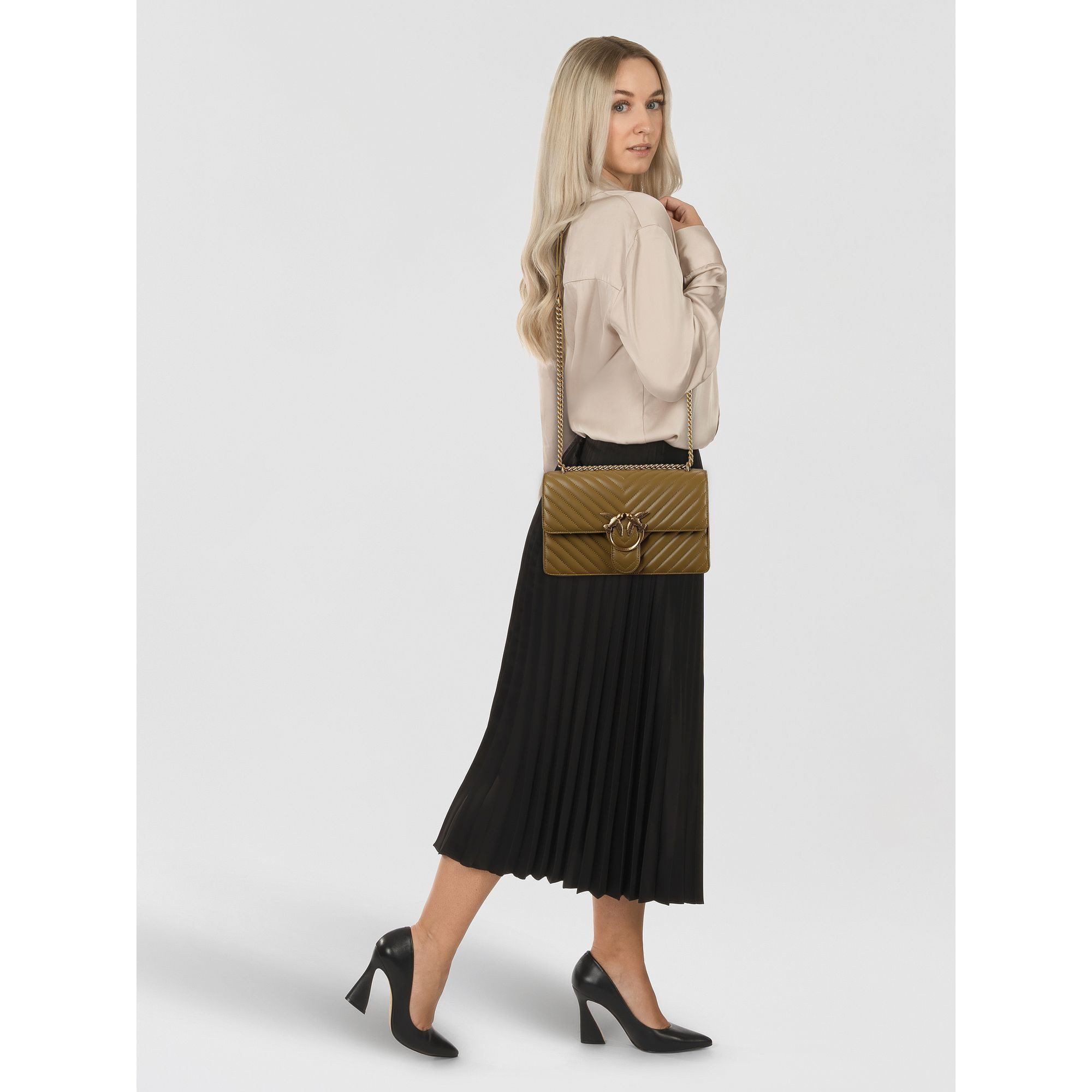 PINKO Umhängetasche Love One, Leder