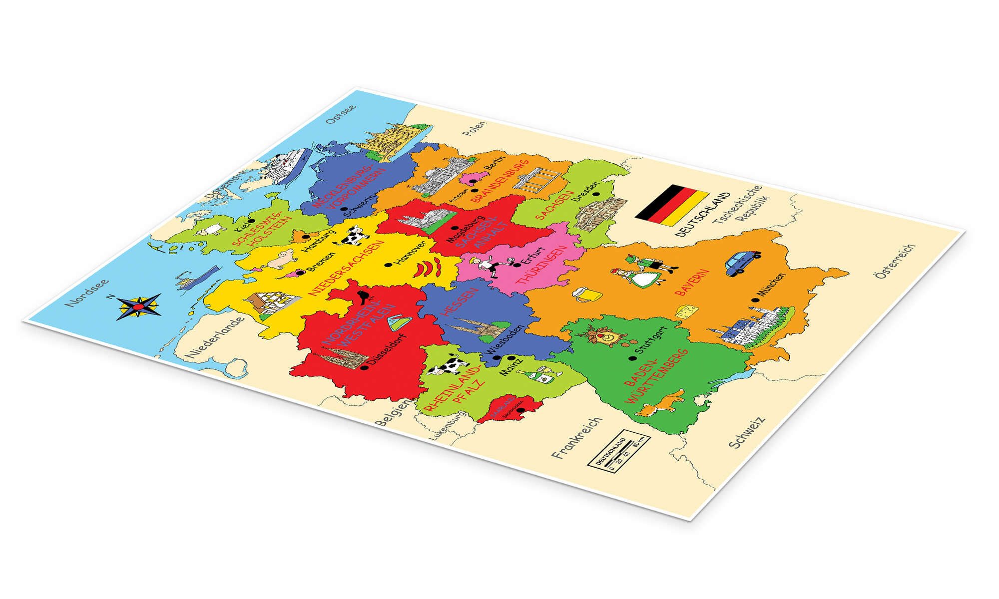 Posterlounge Poster Fluffy Feelings, Bundesländer für günstig online kaufen