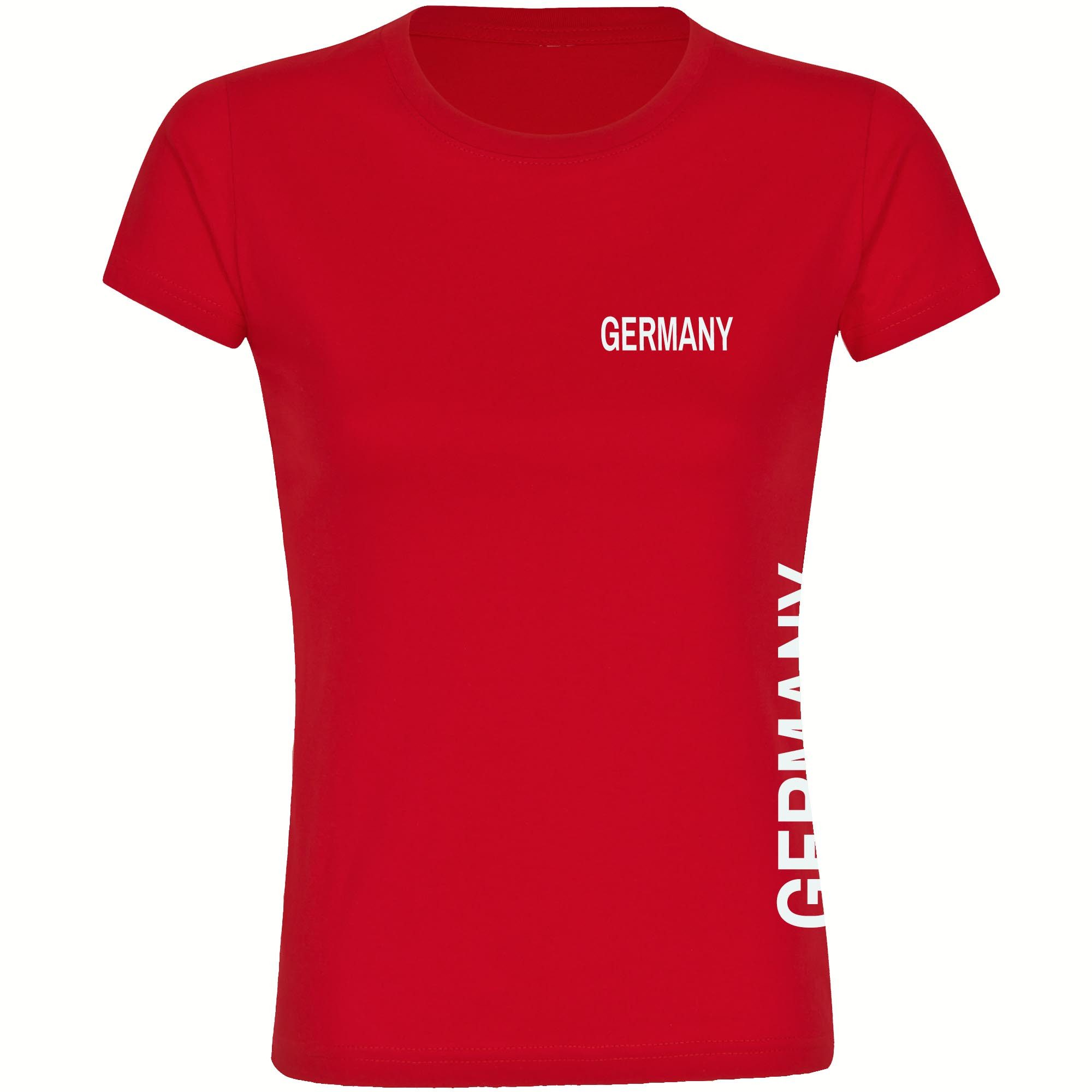 multifanshop T-Shirt Damen Germany - Brust & Seite - Frauen