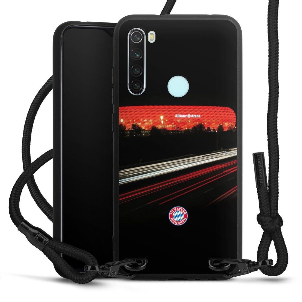 DeinDesign Handyhülle FC Bayern München FCB Stadion FC Bayern München Allianz Arena, Xiaomi Redmi Note 8 Premium Handykette Hülle mit Band Cover mit Kette