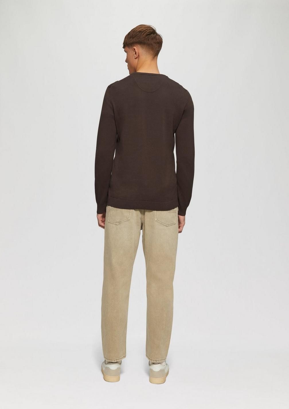 s.Oliver Rundhalspullover Casual (1-tlg) Rundhals. langarm, Logo-Stickerei