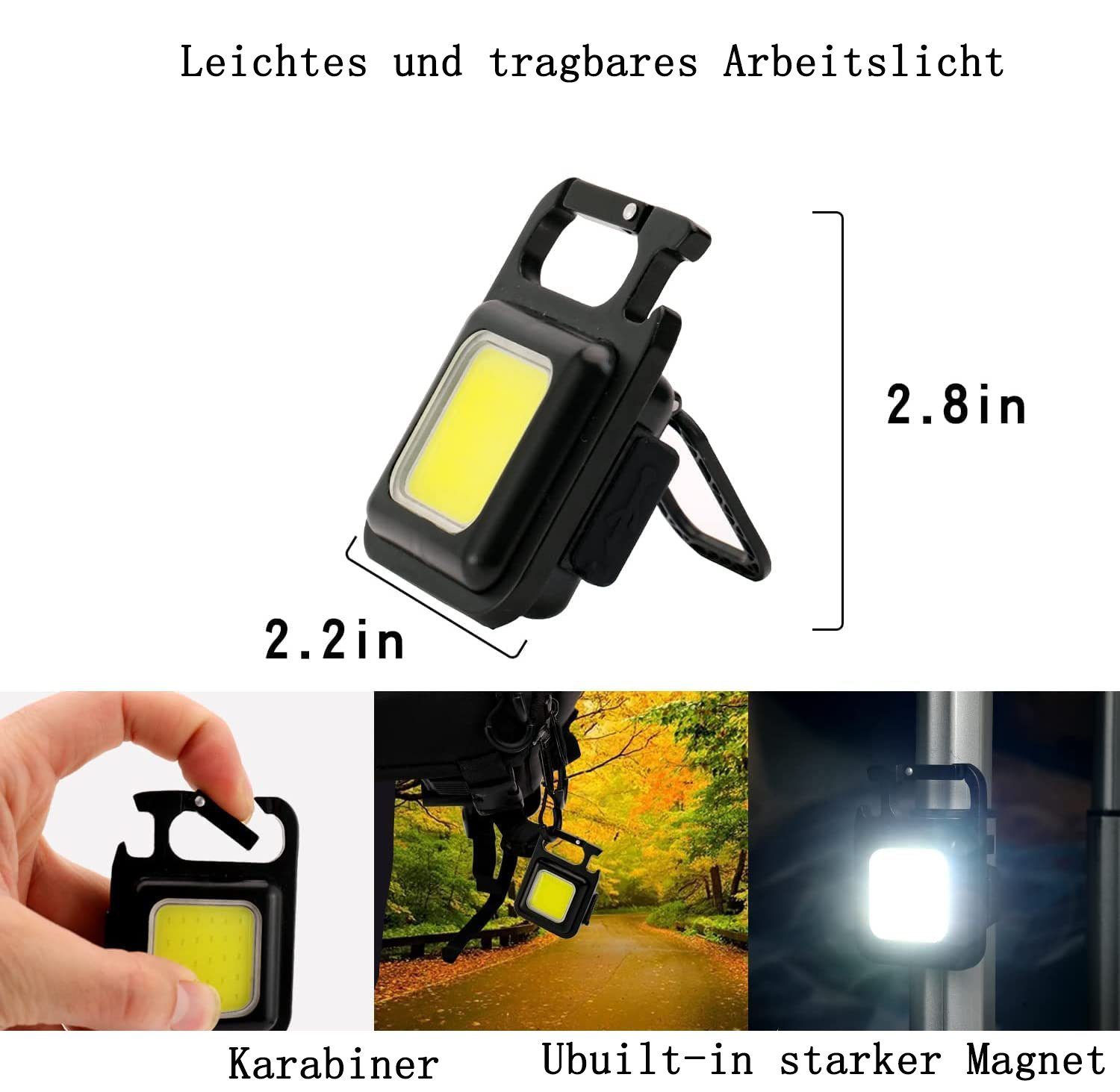 Arbeitsleuchte, Tragbare LED Taschenlampe Lumen Taschenlampe LED GelldG Schwarz(Stil:1)‎‎ Mini Tragbare 500