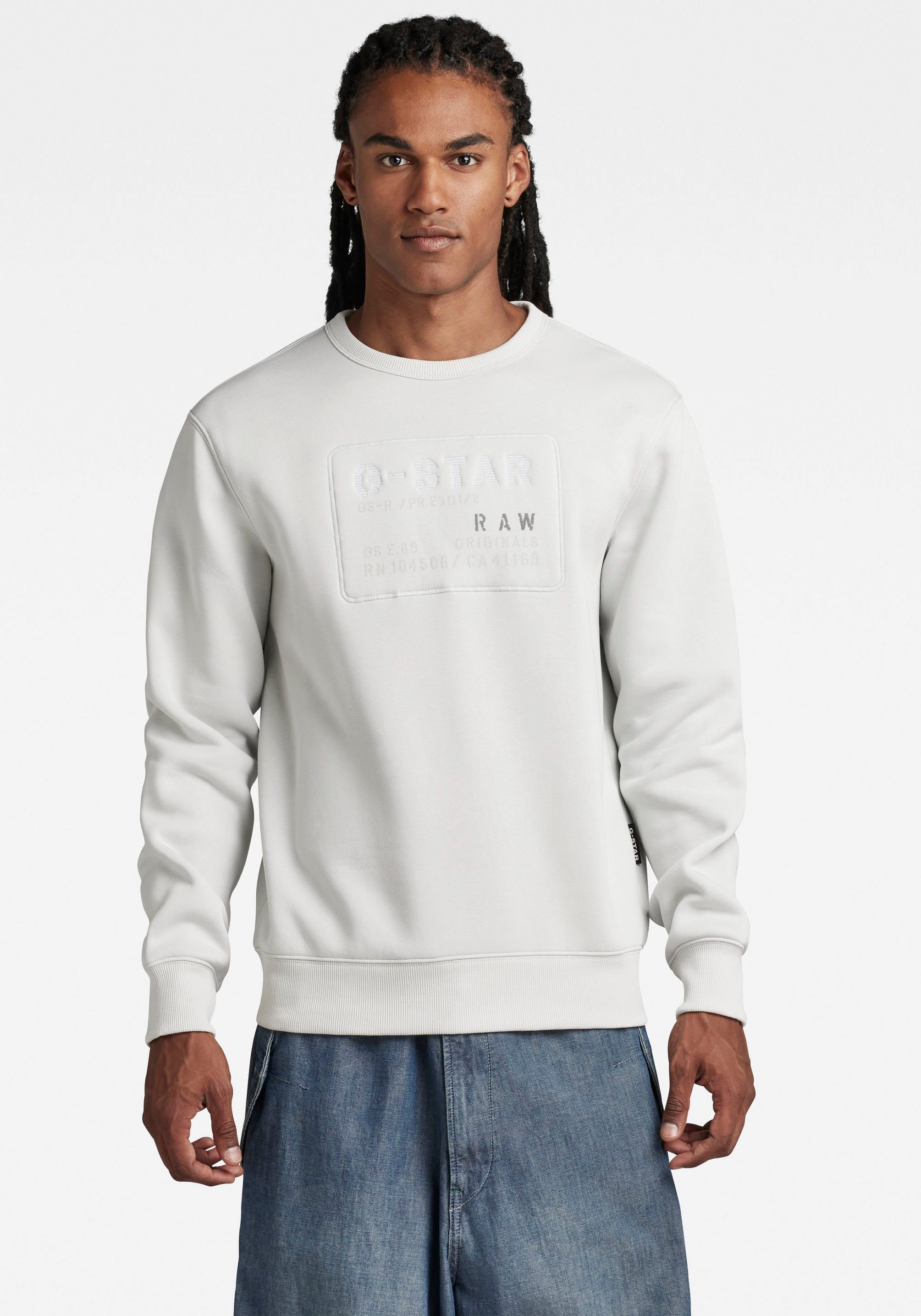 Regulärer Rabatt RAW Originals Sweatshirt G-Star mushroom Oyster Sweatshirt